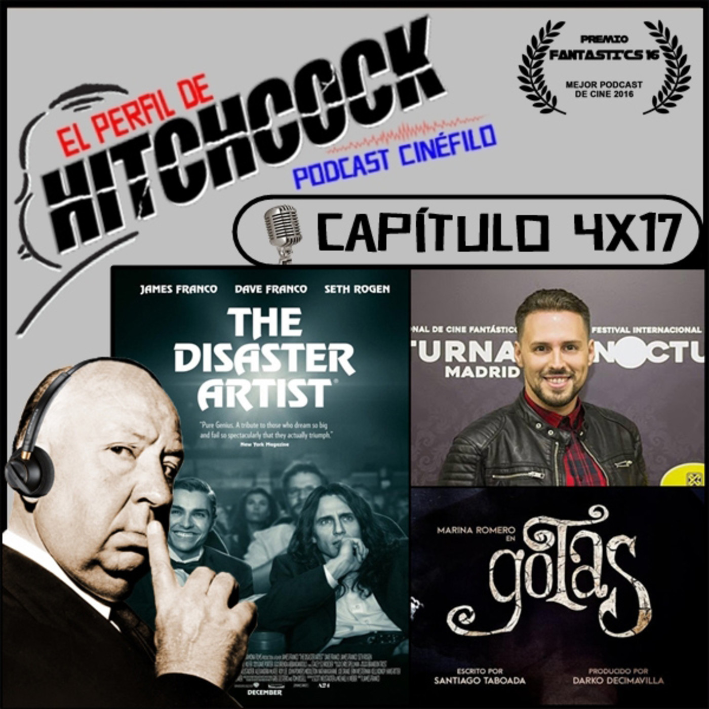 El Perfil de Hitchcock 4x17: Entrevista a Sergio Morcillo (Gotas), The disaster artist, Mortal Kombat y Tiburón. episode artwork