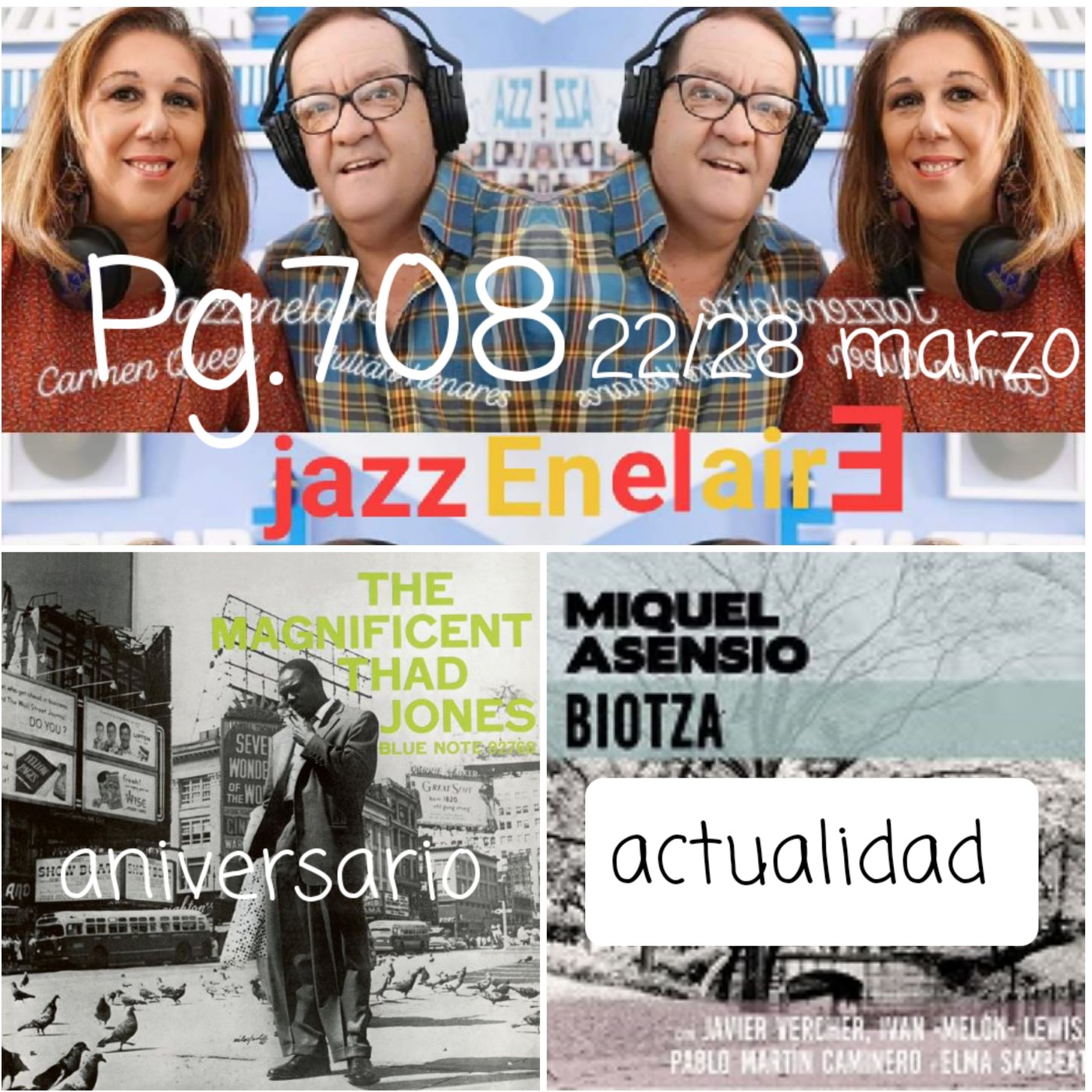 Jazzenelaire prog.nº708 STANDAR SEMANAL Satin Doll.-JAZZANIVERSARIO.-.thad jones - 1956 the magnificent thad jones.-JAZ episode artwork