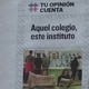 Aquel colegio, este instituto