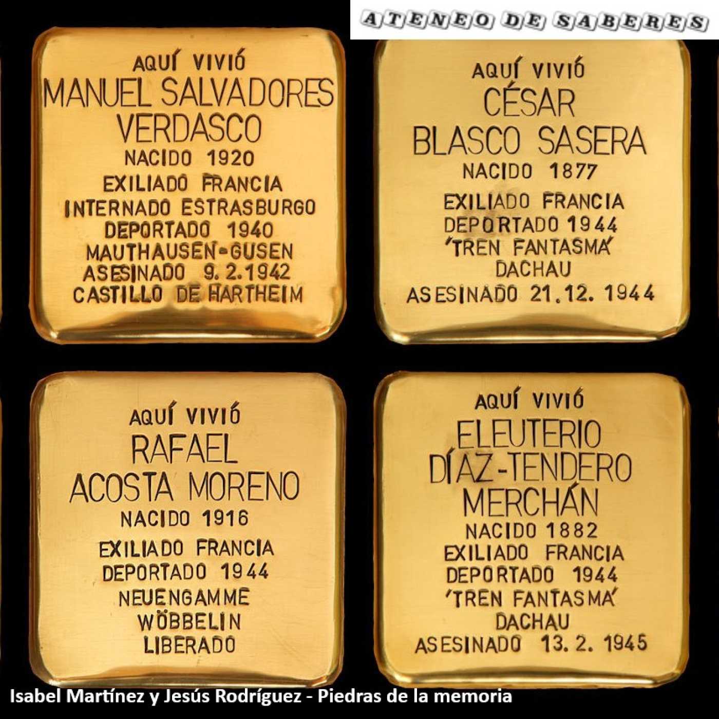 Isabel Martínez y Jesús Rodríguez – Piedras de la memoria