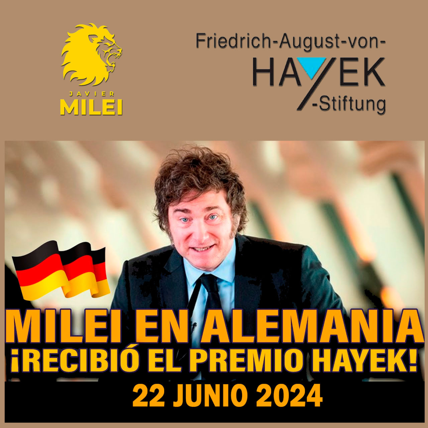 cover of episode MILEI HABLÓ DESE ALEMANIA (¡RECIBIÓ EL PREMIO HAYEK!)