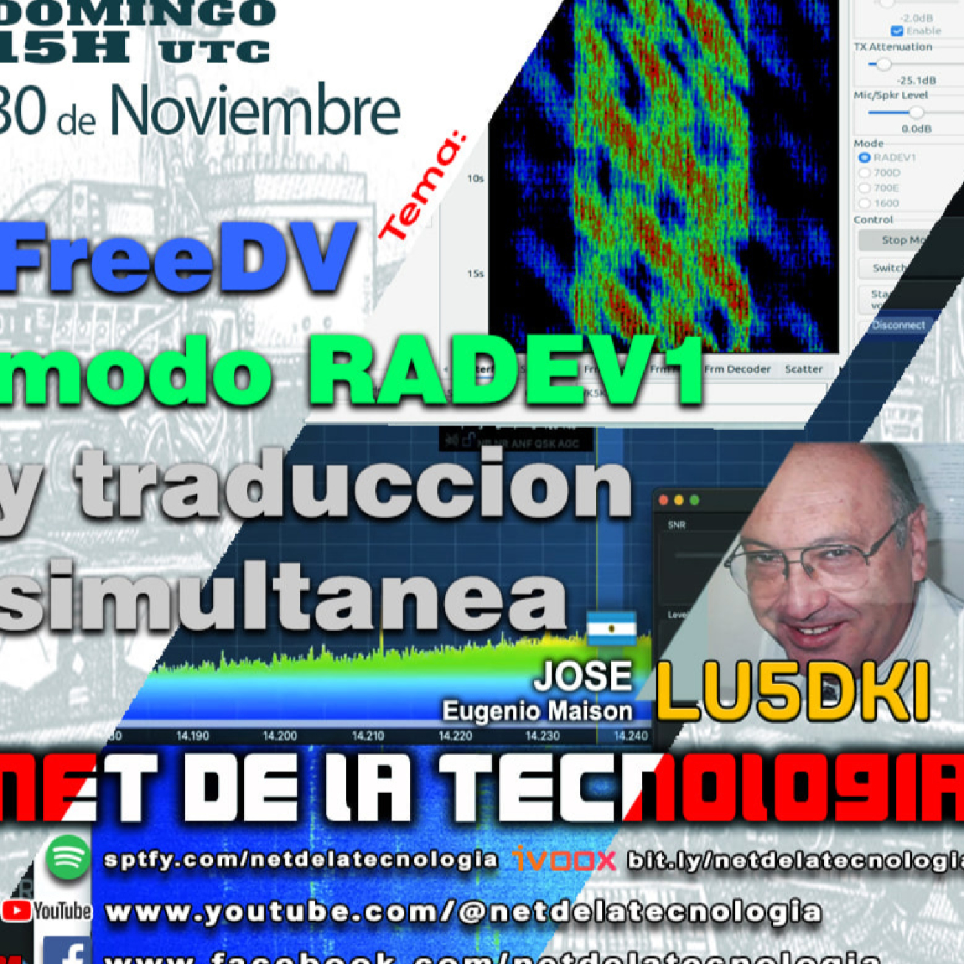 #509 FreeDV RADEV1 y la traduccioni simultanea LU5DKI y AC6RB
