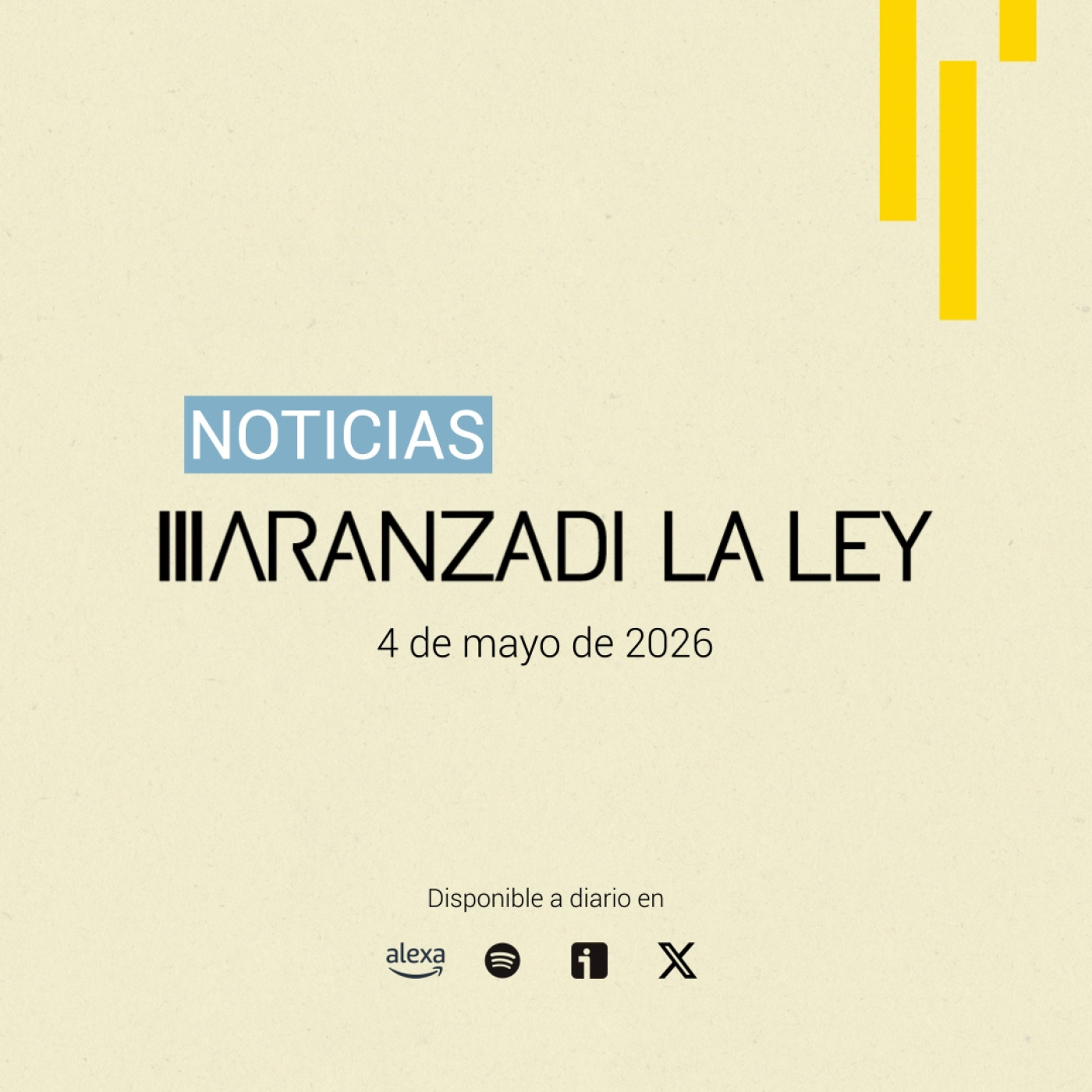 #NoticiasAranzadiLALEY Lunes 4 de mayo episode artwork