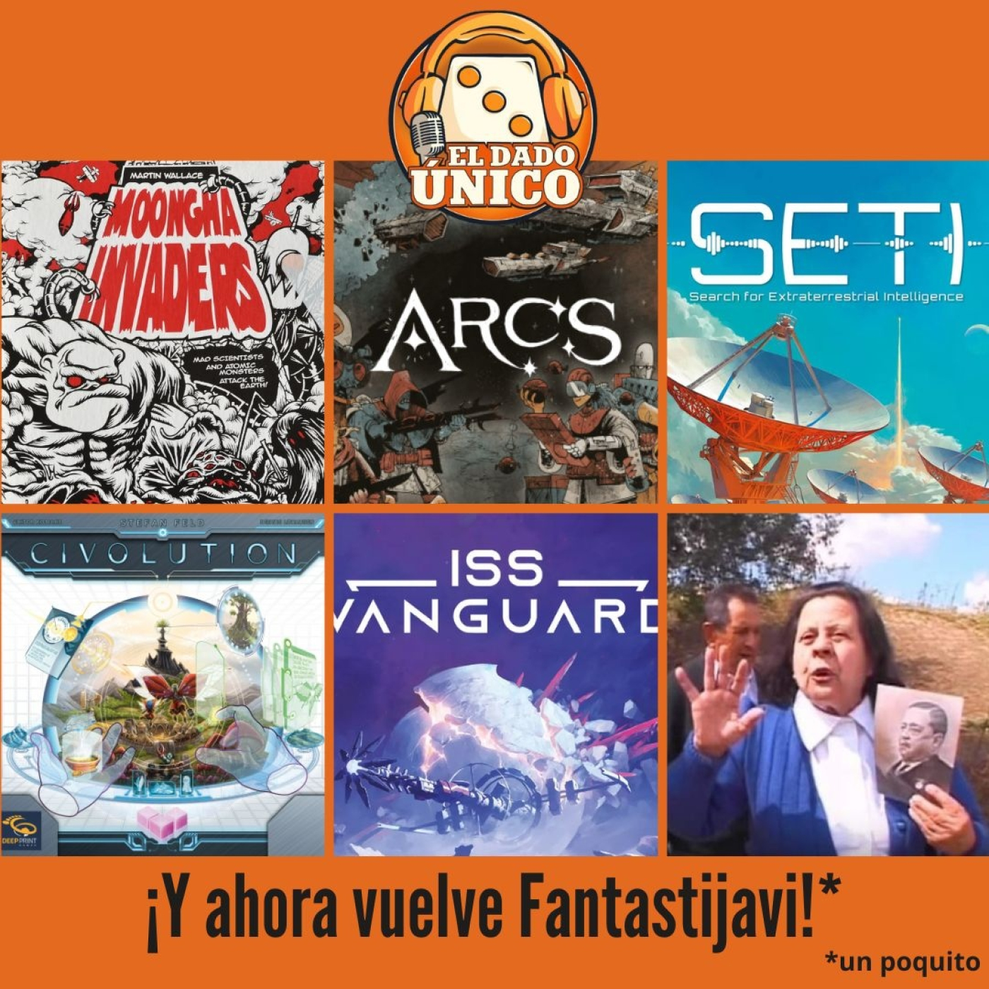 El Dado Único 2x49 - Moongha Invaders y los líos de Wallace, Seti, Civolution e impresiones finales de Arkham Cicuta
