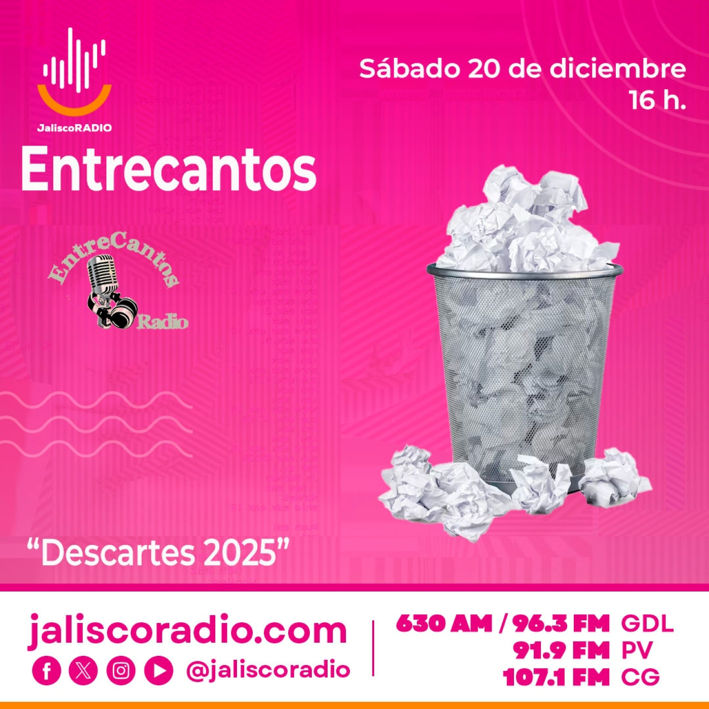 Programa Entrecantos 20 de diciembre, 2025: "Descartes 2025"
