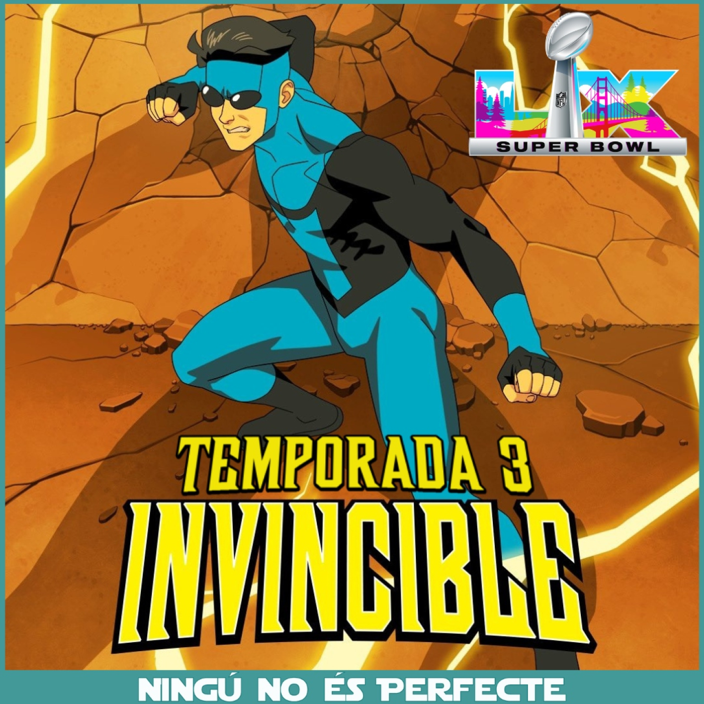 NNEP 25x21 - Invincible temporada 3 i tràilers Super Bowl episode artwork
