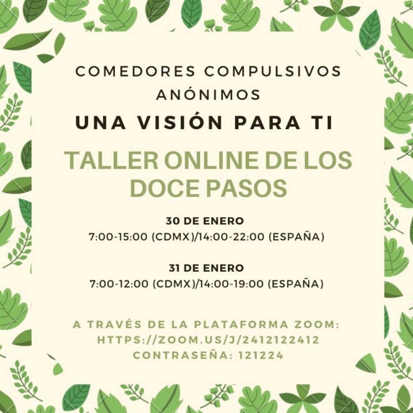 TALLER ONLINE DE ESTUDIO DE LOS 12 PASOS DEL LIBRO GRANDE - Enero 2021 (Parte 2 de 2) TALLER ONLINE DE ESTUDIO DE LOS 12 PASOS DEL LIBRO GRANDE - Enero 2021 (Parte 2 de 2)