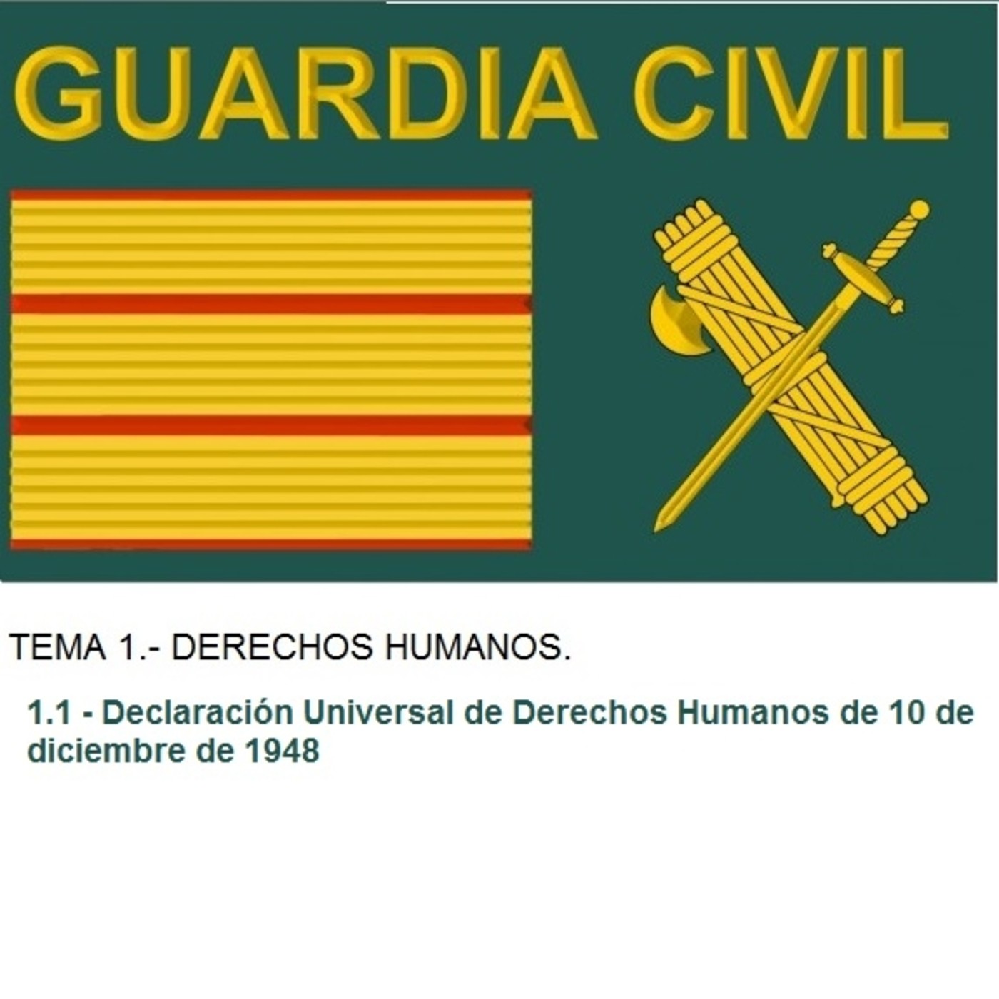 Audio Temario Oposición Guardia Civil.