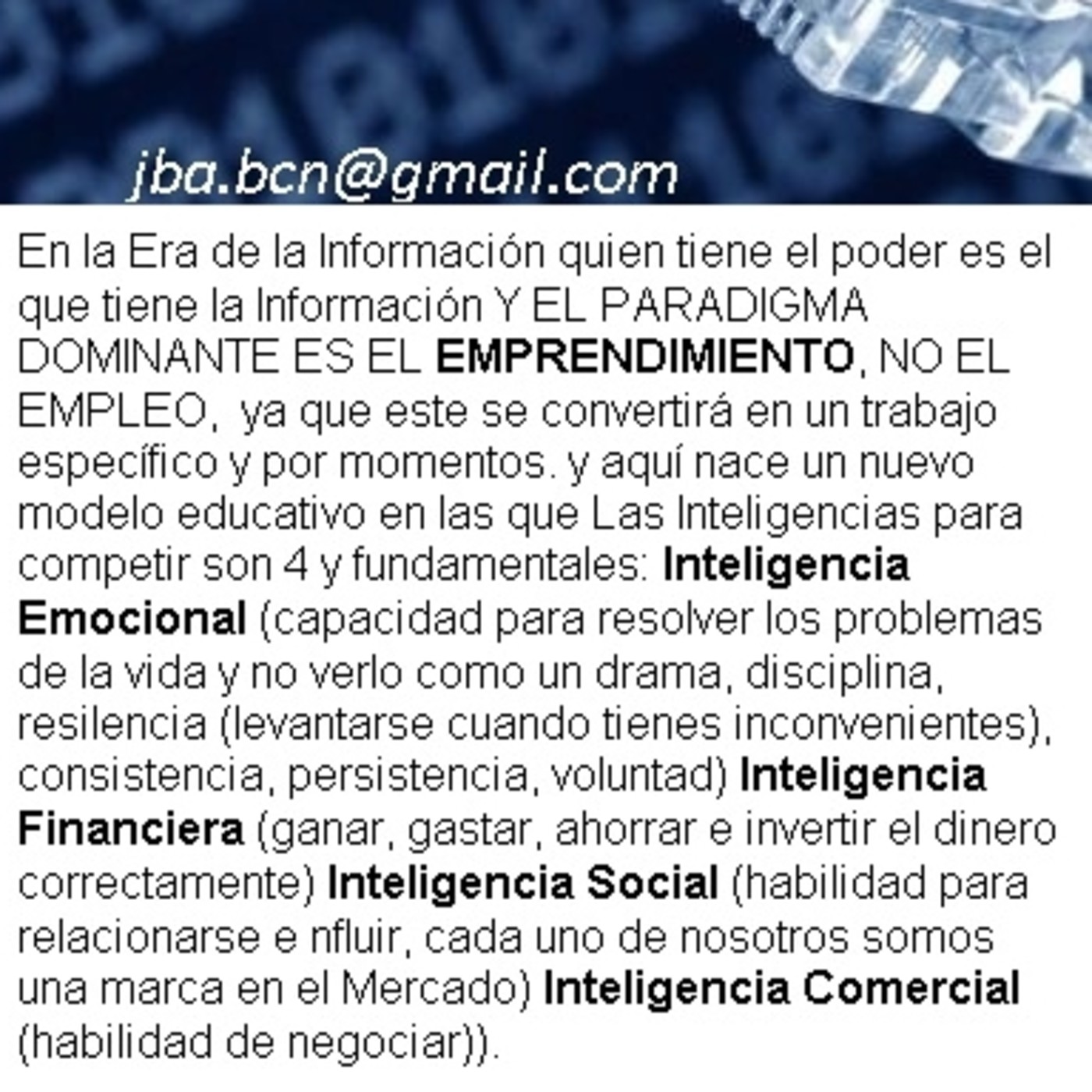 EDUCACION EN LA NUEVA ECONOMÍA