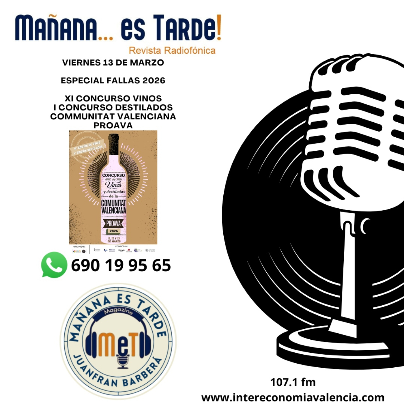 MAÑANA ES TARDE!!!MET 13 DE MARZO DE 2026 CONCURSO VINOS Y DESTILADOS COMUNITAT VALENCIANA. PROAVA. episode artwork