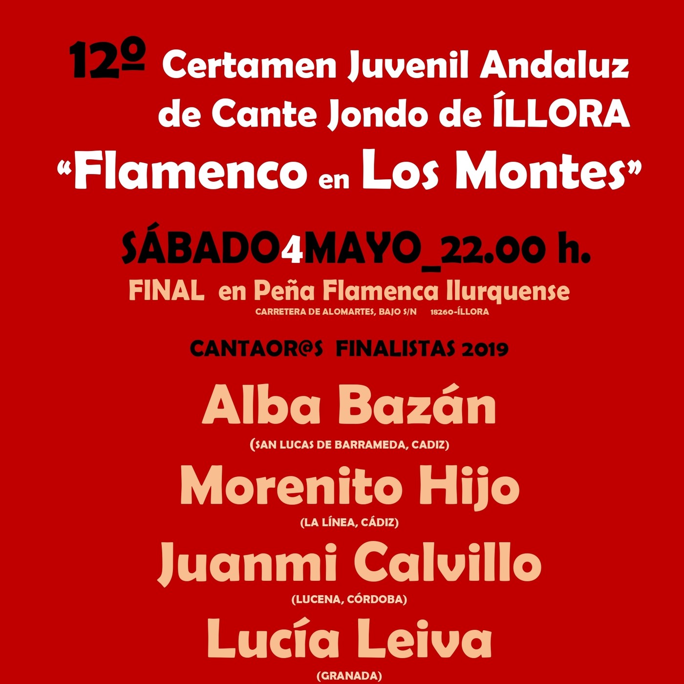 CERTAMEN DE CANTE JONDO \
