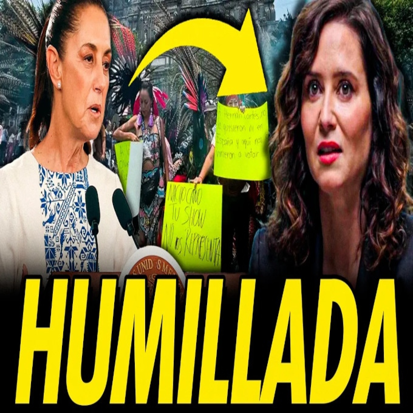 AYUSO SUSPENDE SU GIRA EN MÉXICO TRAS EL REPUDIO Y LA LECCIÓN DE HISTORIA DE CLAUDIA SHEINBAUM