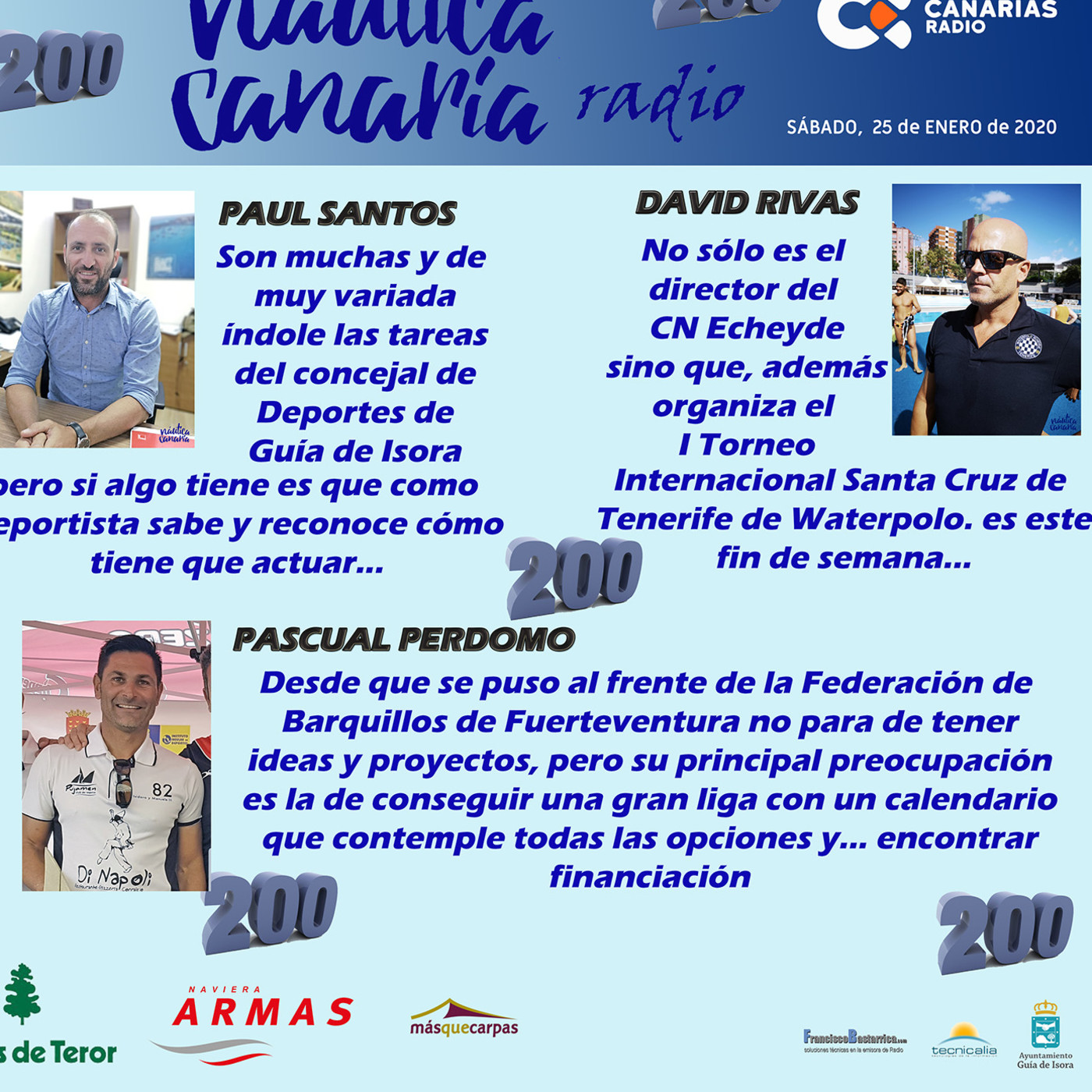 Náutica Canaria Radio programa emitido en Canarias Radio el sábado 25ENERO2020 episode artwork