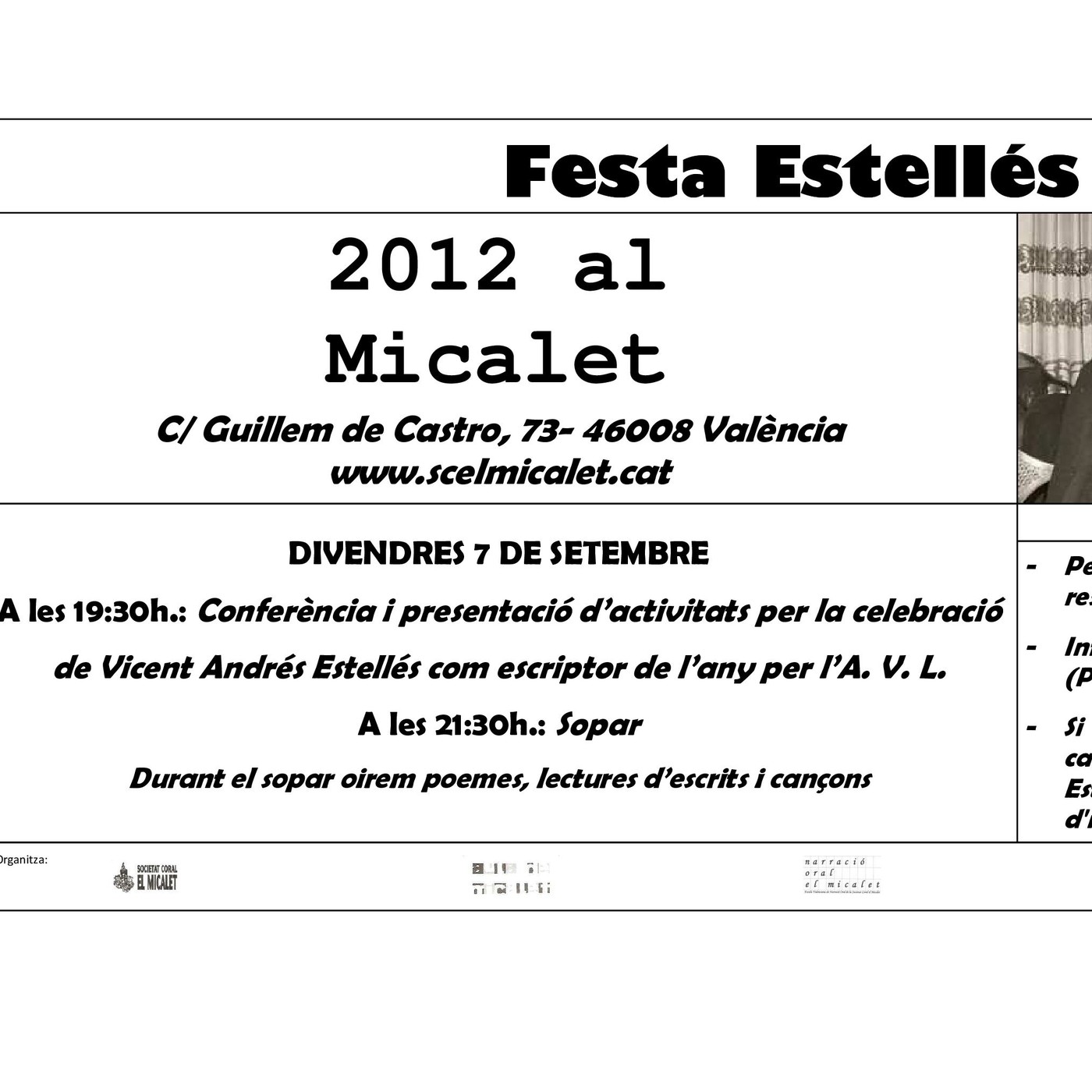 Sopar Estellés. València 2012
