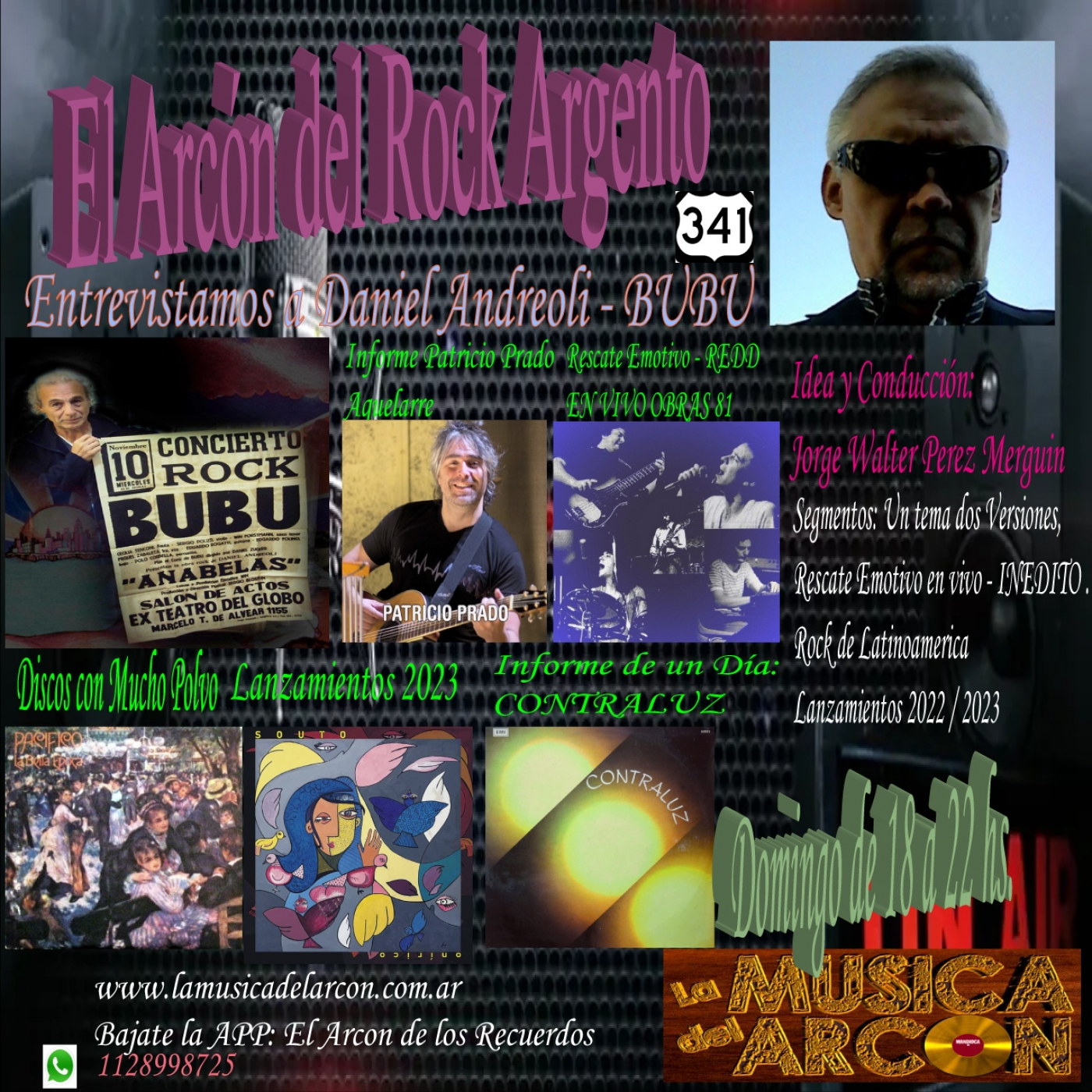 El Arcon del Rock Argento - Emision nº 341 Entrevista Daniel Andreoli - Bubu - 18-06-2023 episode artwork