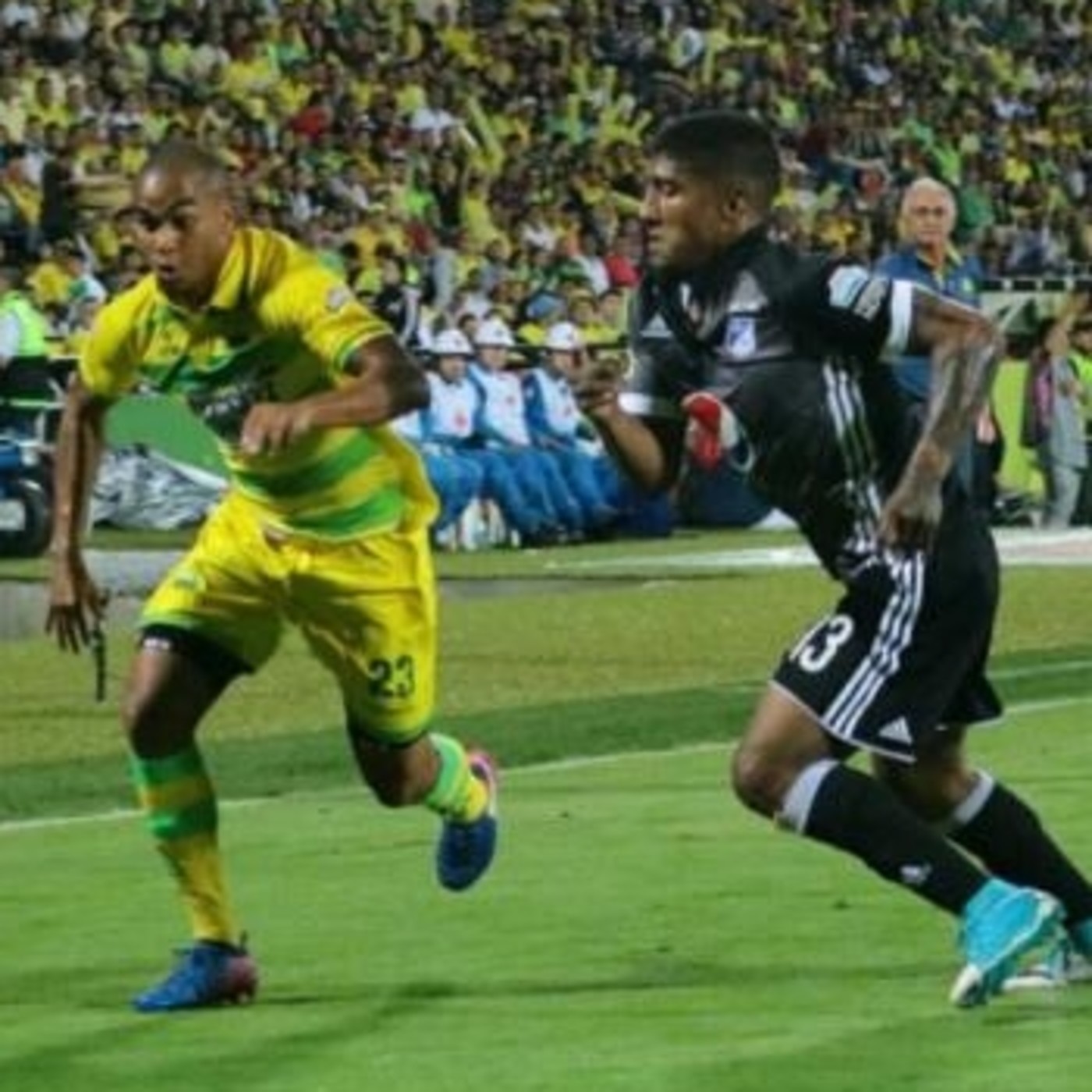 Narración de los goles de Mosquera, Rojas y Riascos al Bucaramanga