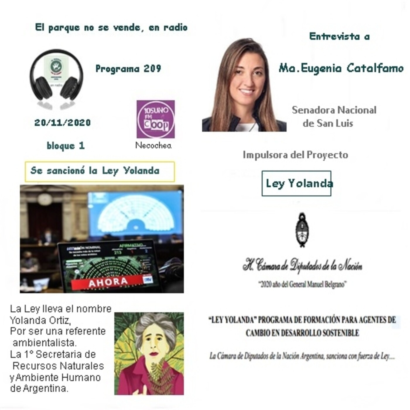 2020 - El parque no se vende, en radio