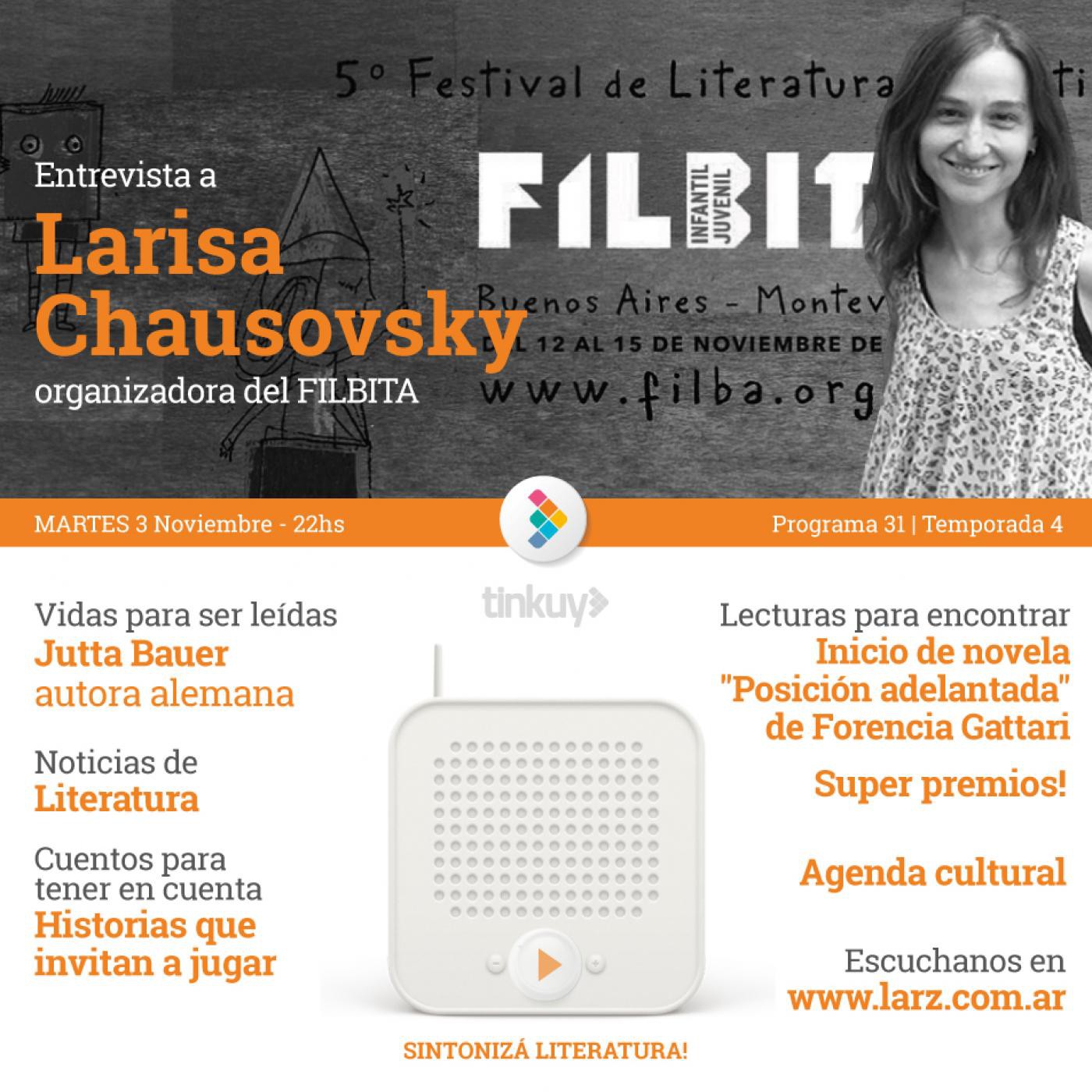 Programa 31 | Larisa Chausovsky + FILBITA + Jutta Bauer episode artwork