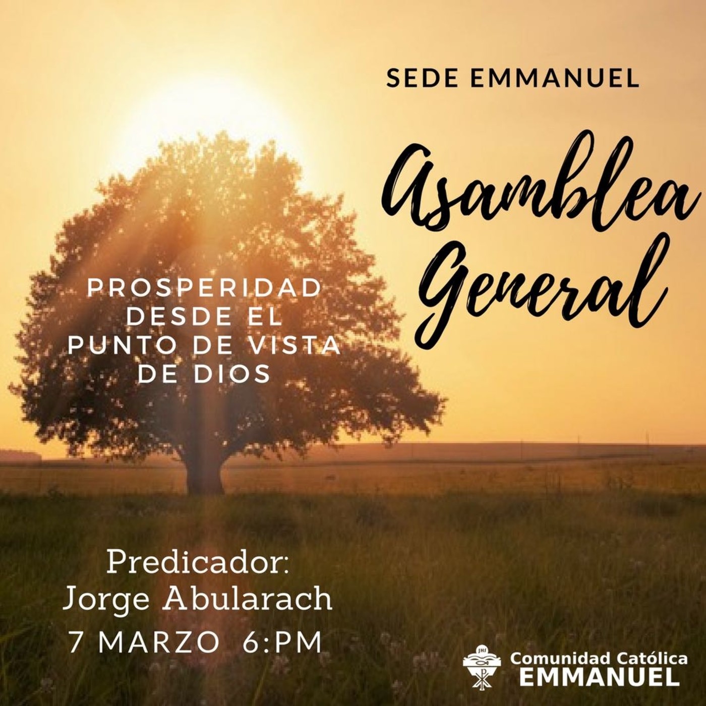 Predicas Asamblea General, Comunidad Católica Emma