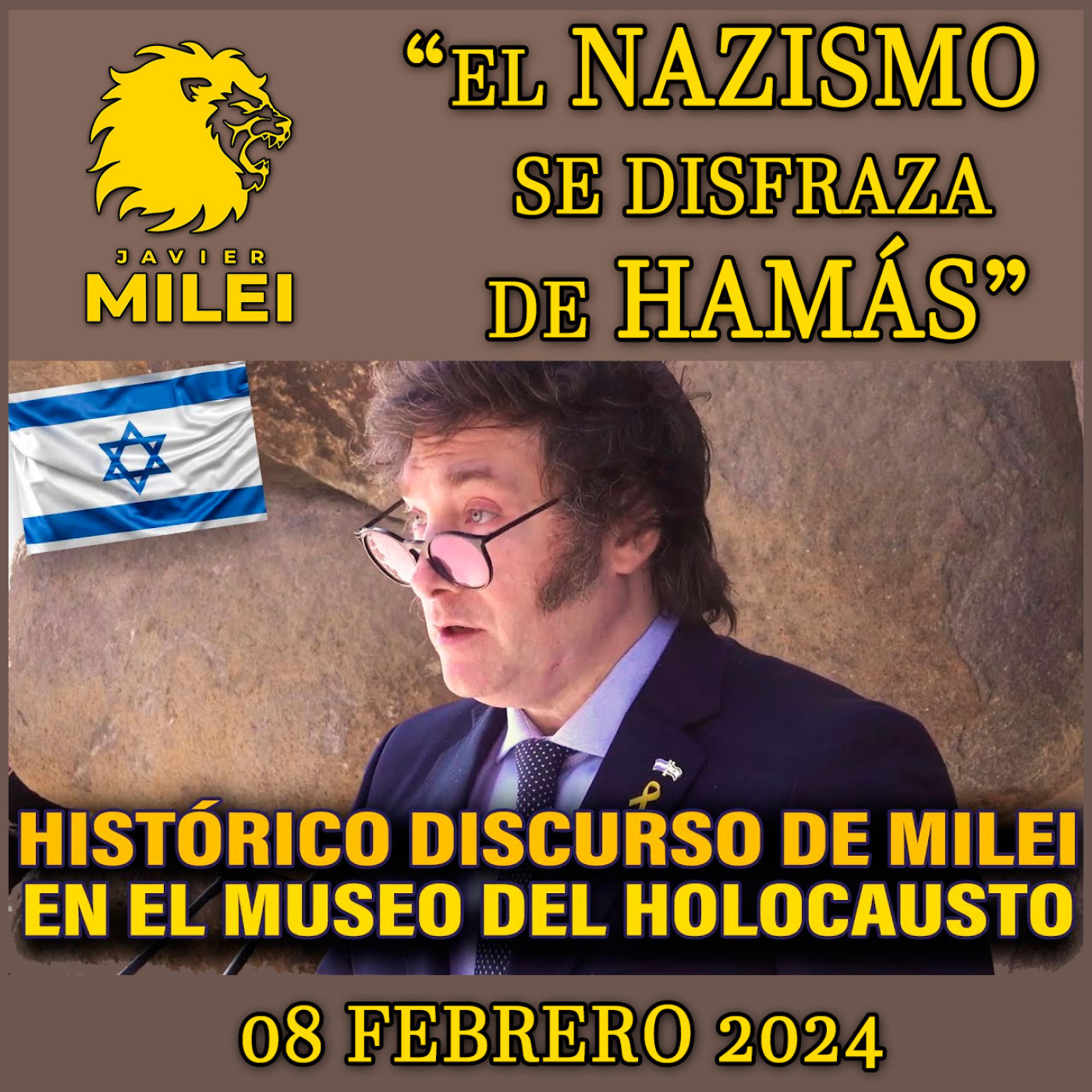 cover of episode Audios Javier Milei. HISTÓRICO Discurso de MILEI en el Museo del HOLOCAUSTO