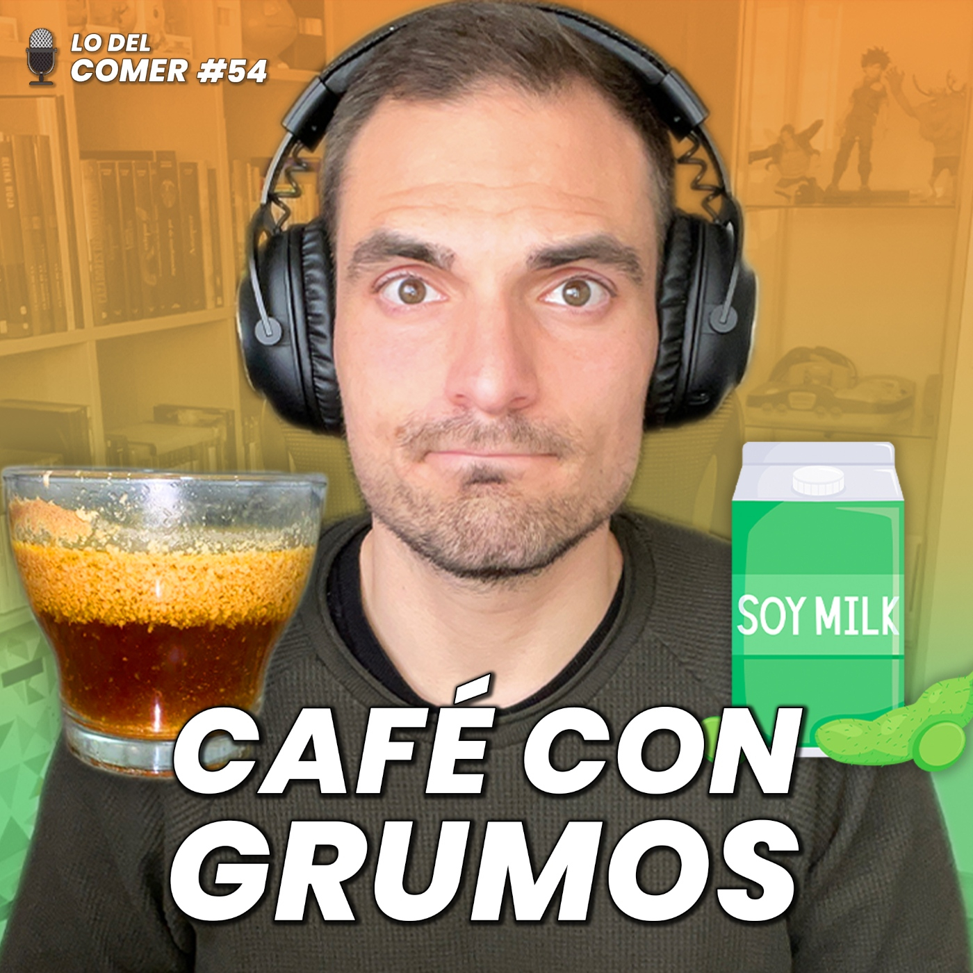 54. Café con grumos blancos: emosido desnaturalizado