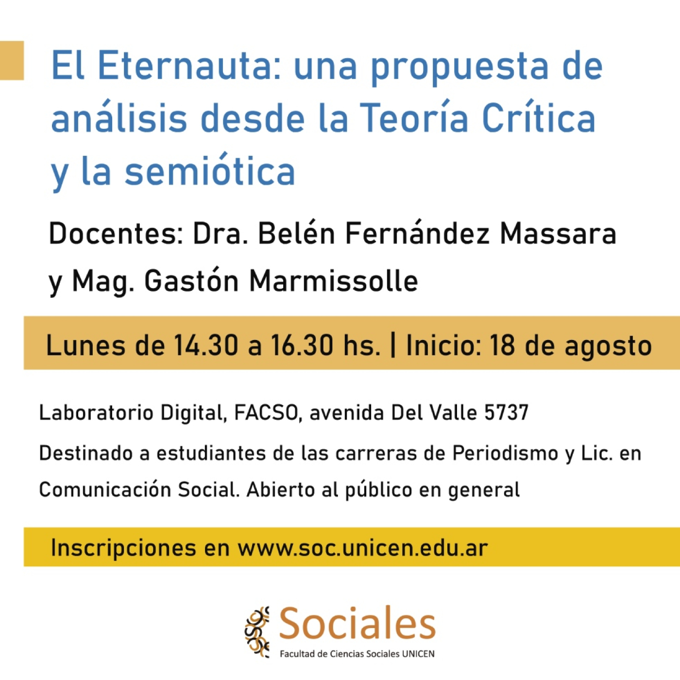En Avenidas / Belén Fernández Massara / Seminario sobre cultura de masas y análisis de “El Eternauta” episode artwork