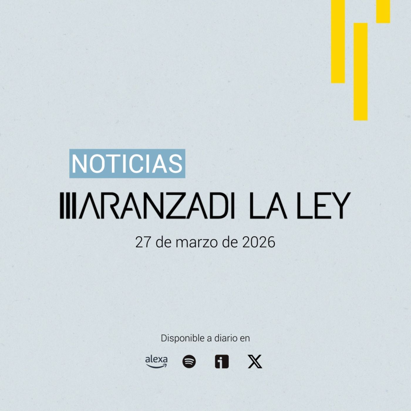 #NoticiasAranzadiLALEY Viernes 27 de marzo