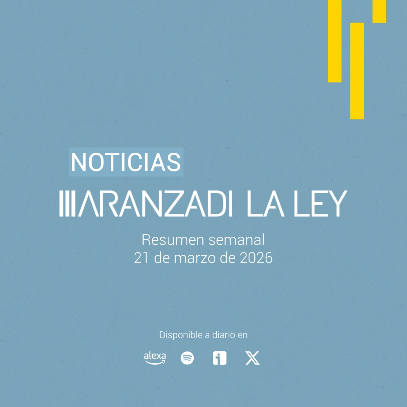#NoticiasAranzadiLALEY Sábado 21 de marzo episode artwork