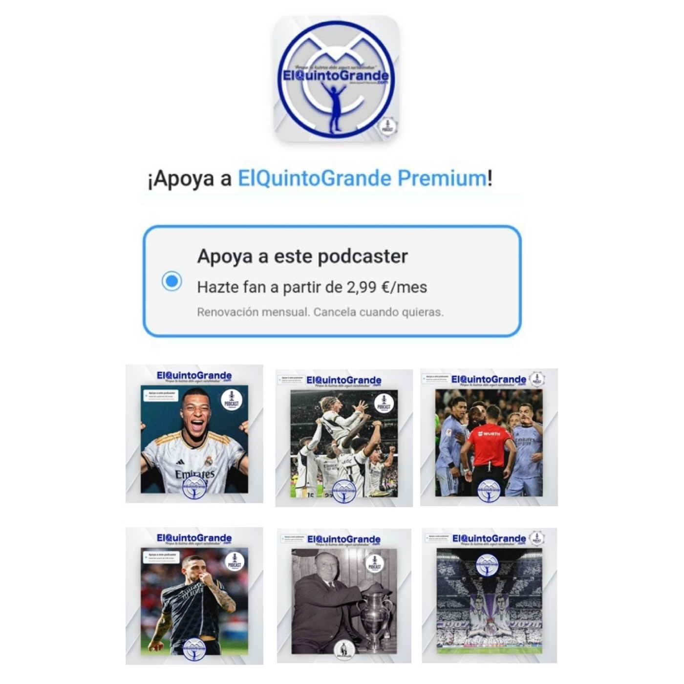 Apoya a nuestro Podcast Premium desde 2.99 Euros/ Mes Escucharás en Exclusiva todos nuestros Programas