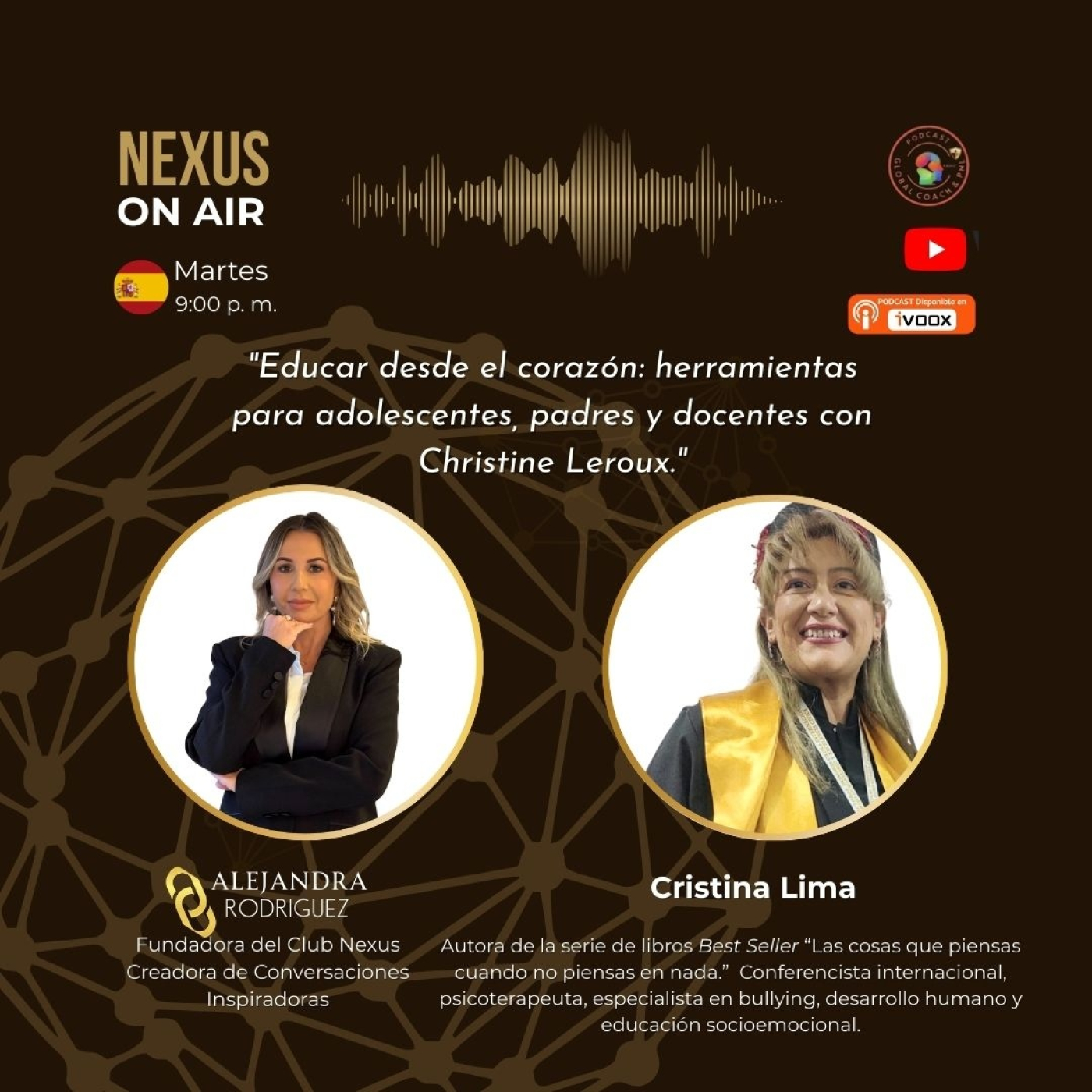 "Educar desde el corazón: herramientas para adolescentes, padres y docentes con Christine Leroux" episode artwork