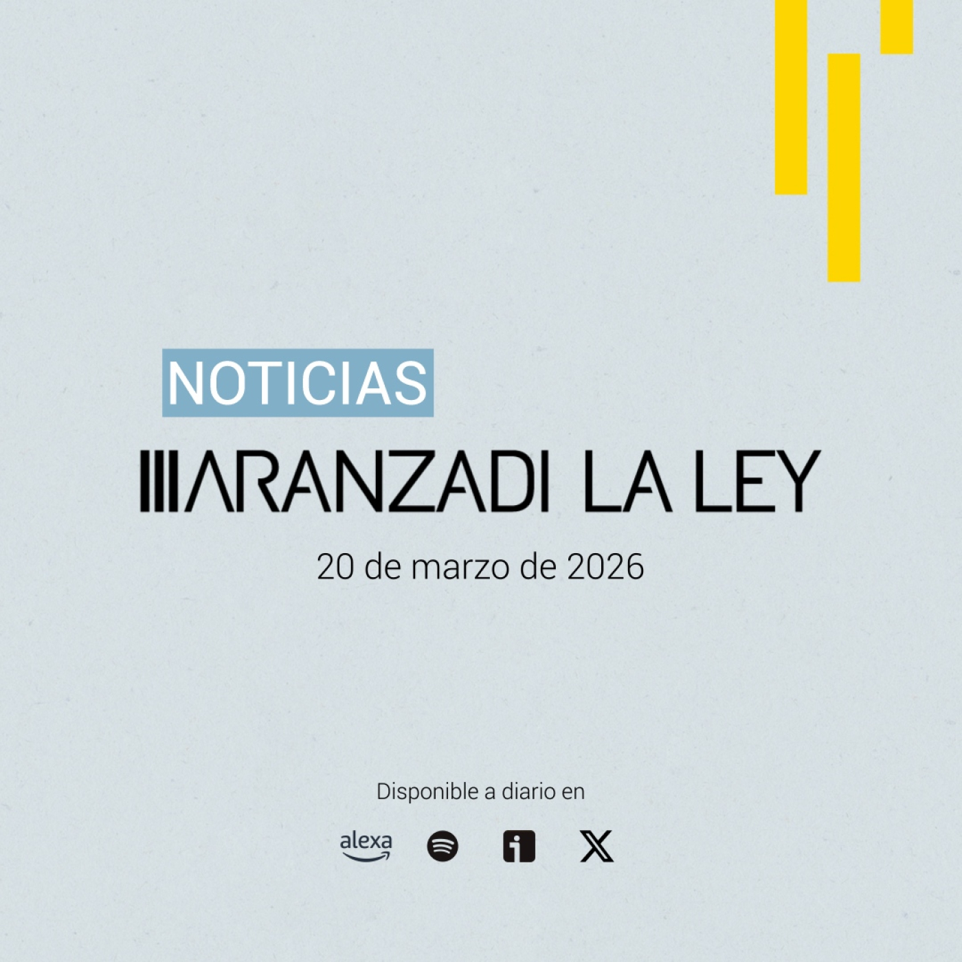 #NoticiasAranzadiLALEY Viernes 20 de marzo episode artwork