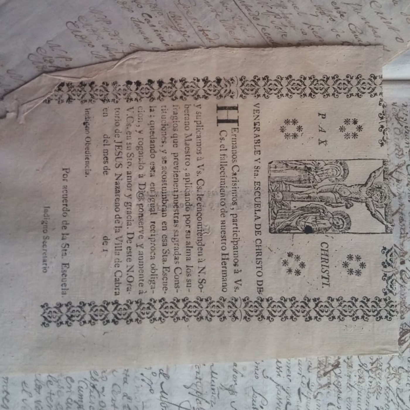 LA HISTORIA ENTRE LÍNEAS: La Santa Escuela de Cristo de Cabra, fundada en el año 1669
