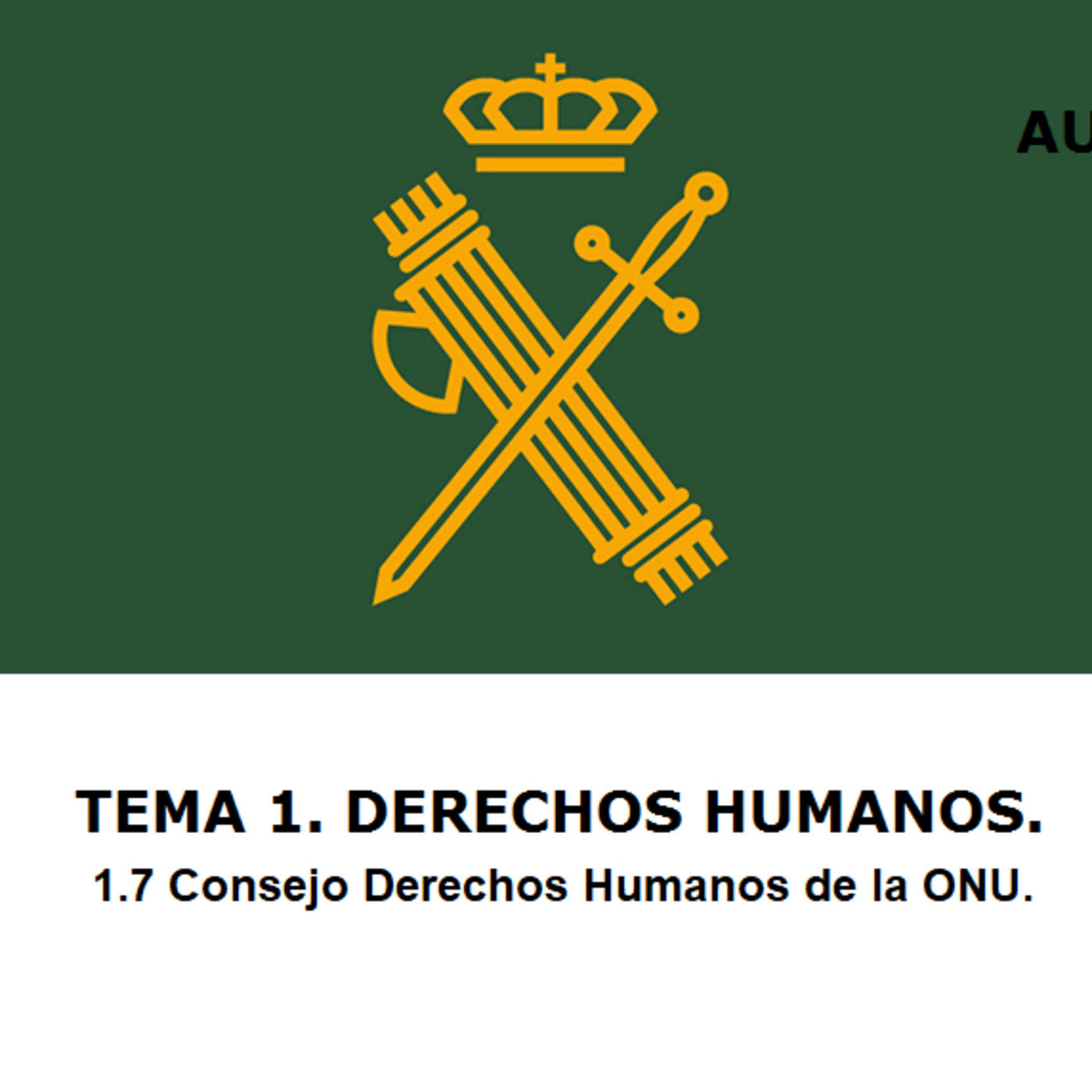 Audio Temario Oposición Guardia Civil.