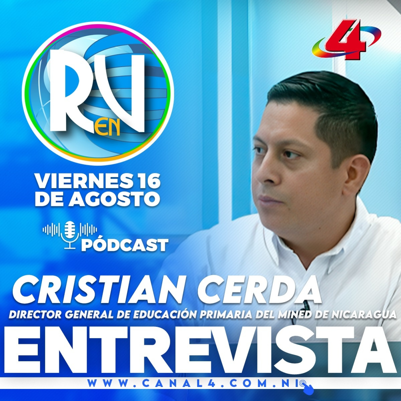Cristian Cerda, director general de Educación Primaria del MINED l Revista En Vivo – 16 de agosto del 2024 episode artwork
