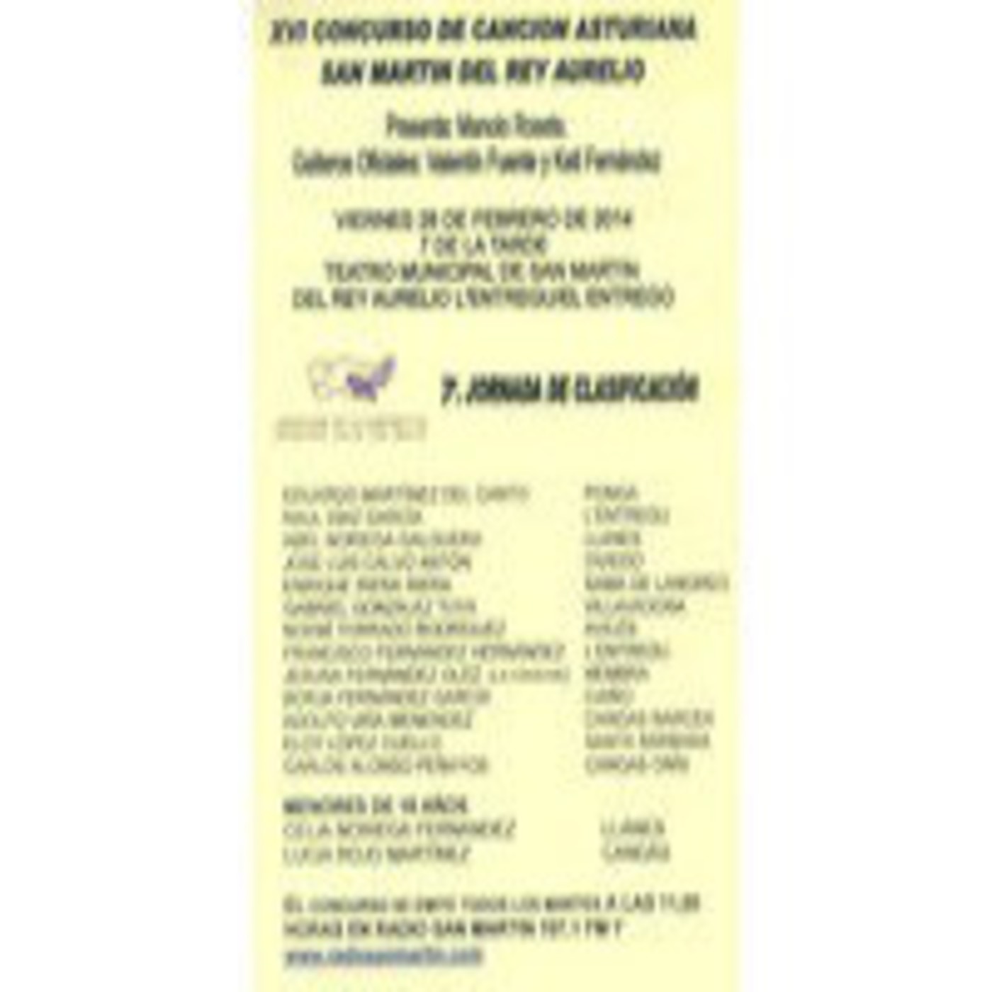 XVI CONCURSO DE CANCIÓN ASTURIANA DE S.M.R.A.