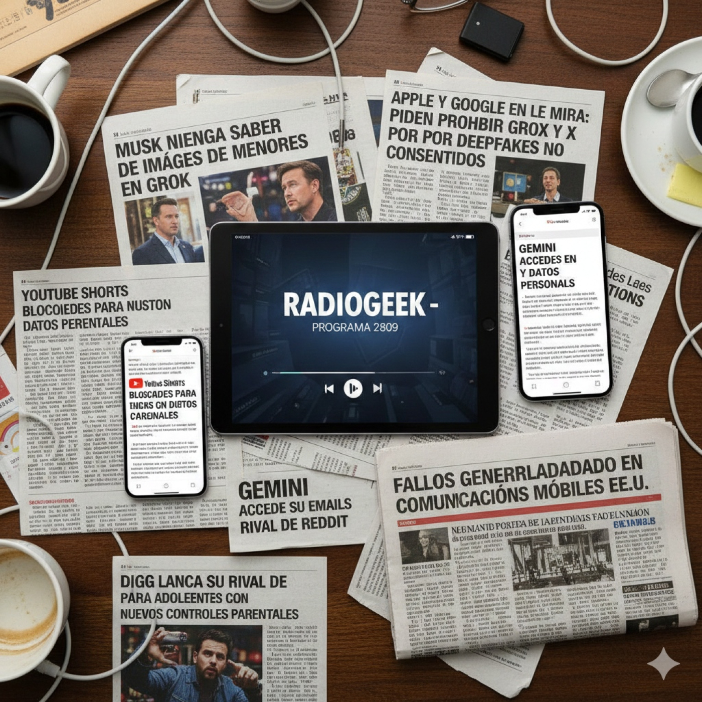 Radiogeek 2809 - Musk niega tener conocimiento de imágenes sexuales de menores desde Grok