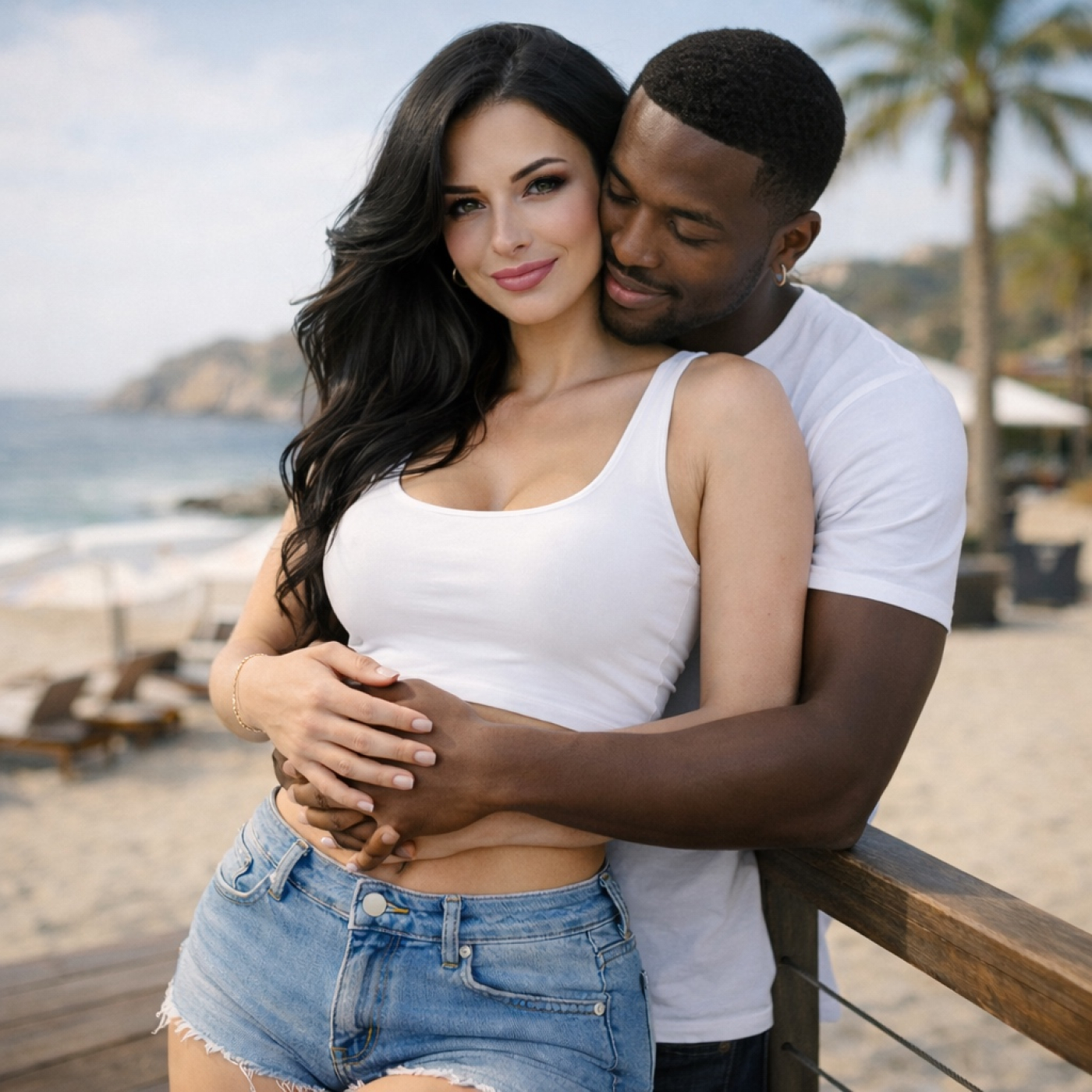 Orgía con tres negros.