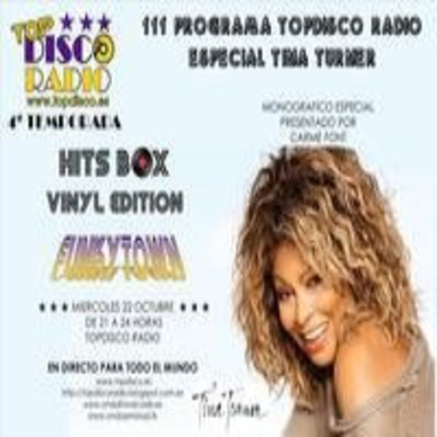 111 Programa Topdisco Radio Especial Tina Turner - Funkytown - Hits  Box Vinyl Edition- 22.10.2014 episode artwork