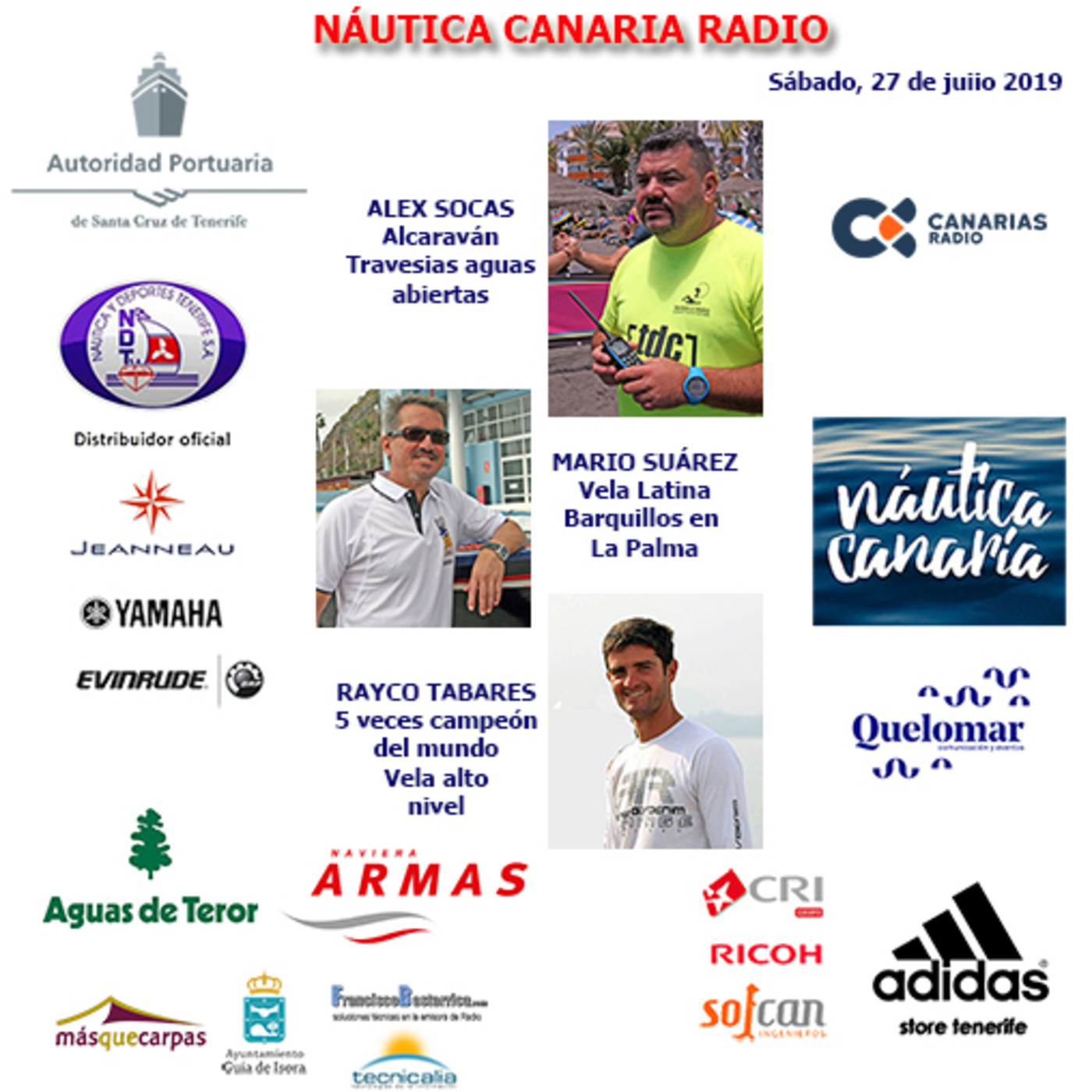 Náutica Canaria Radio.- Canarias Radio.- Programa 287 emitido sábado 27julio2019 episode artwork