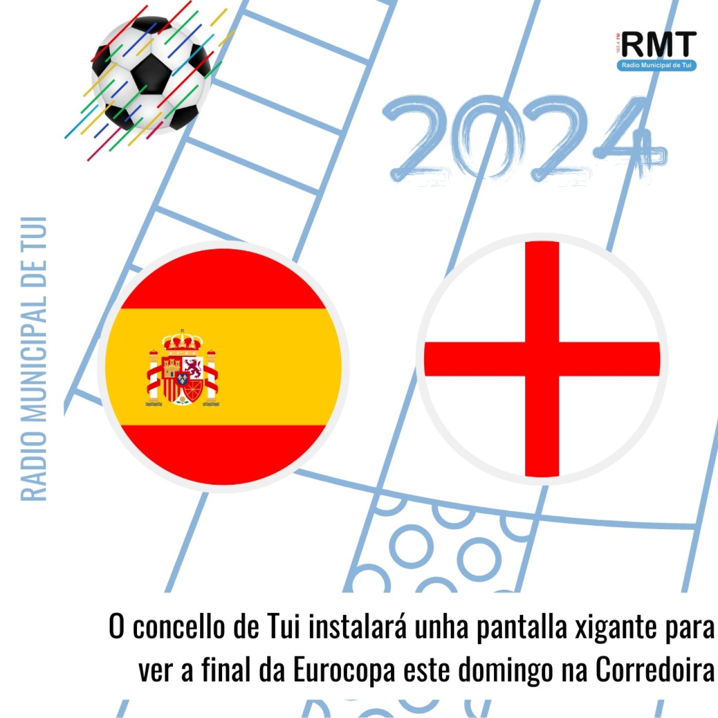 Ent. Rafael Estévez, concelleiro de Deportes de Tui - Pantalla xigante para ver a final da Eurocopa episode artwork