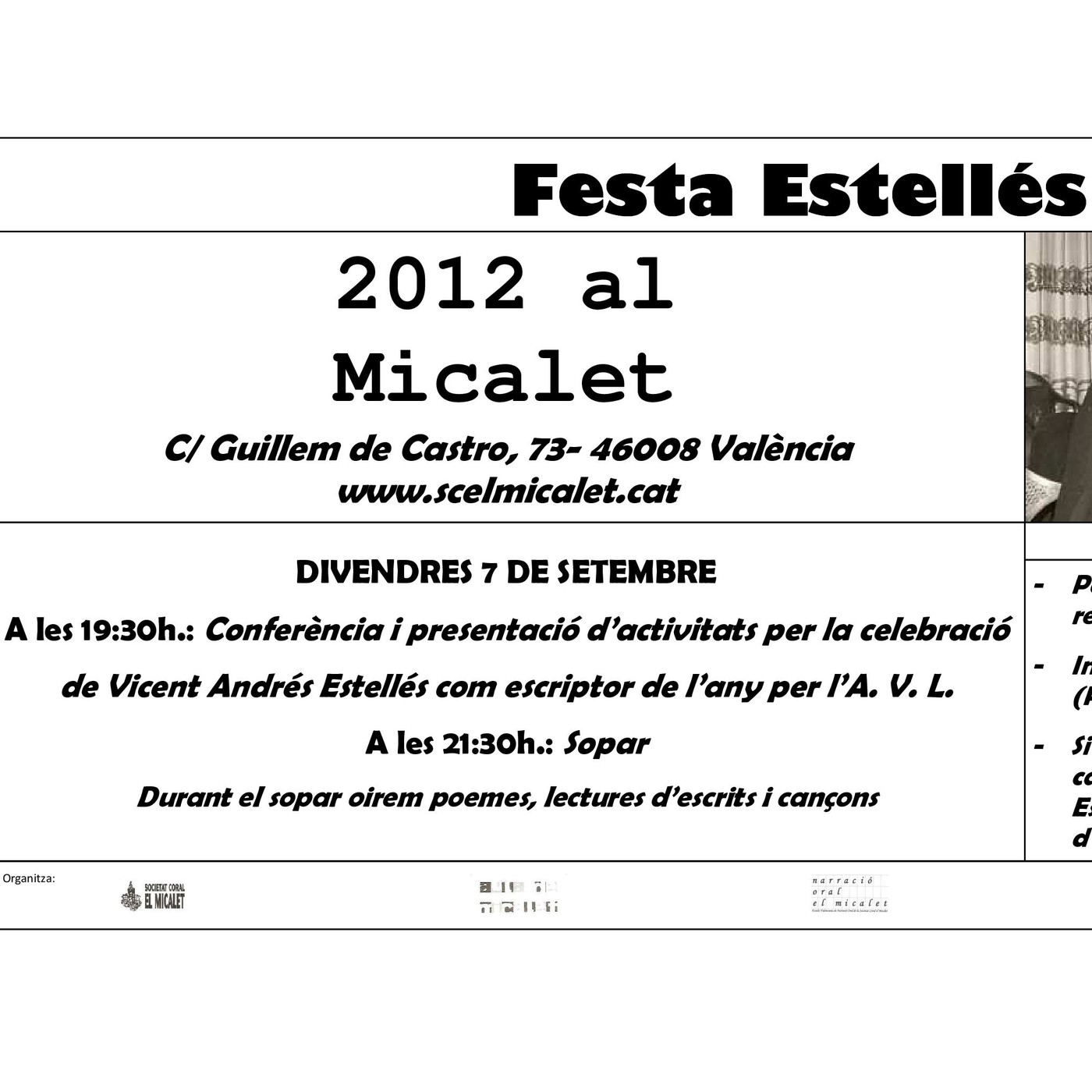 Sopar Estellés. València 2012