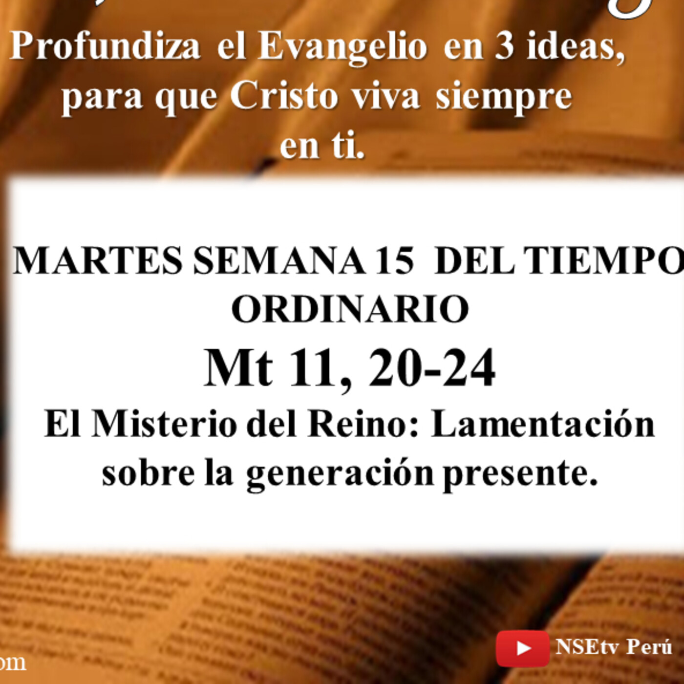 LAMENTACIÓN SOBRE LA GENERACIÓN PRESENTE - Mt 11, 20-24 episode artwork
