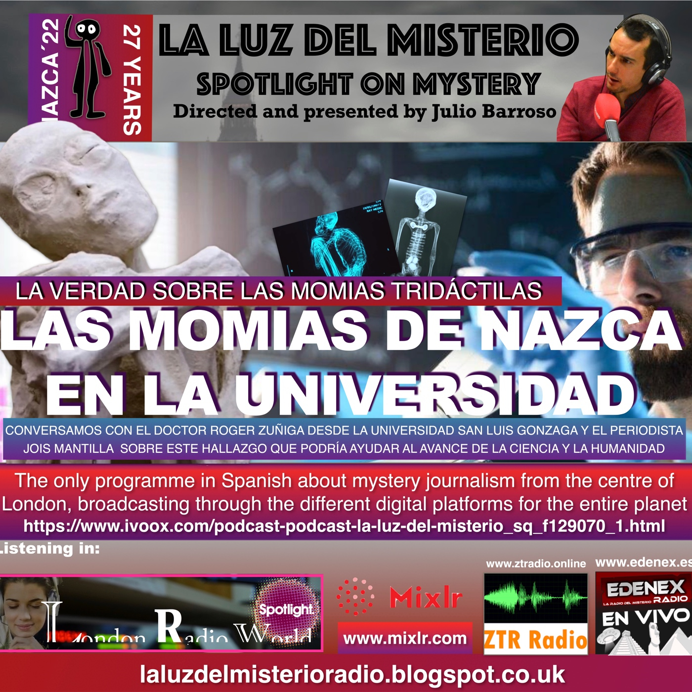 Las Momias de Nazca en la Universidad con Jois Mantilla y el DR. Roger Zuñiga