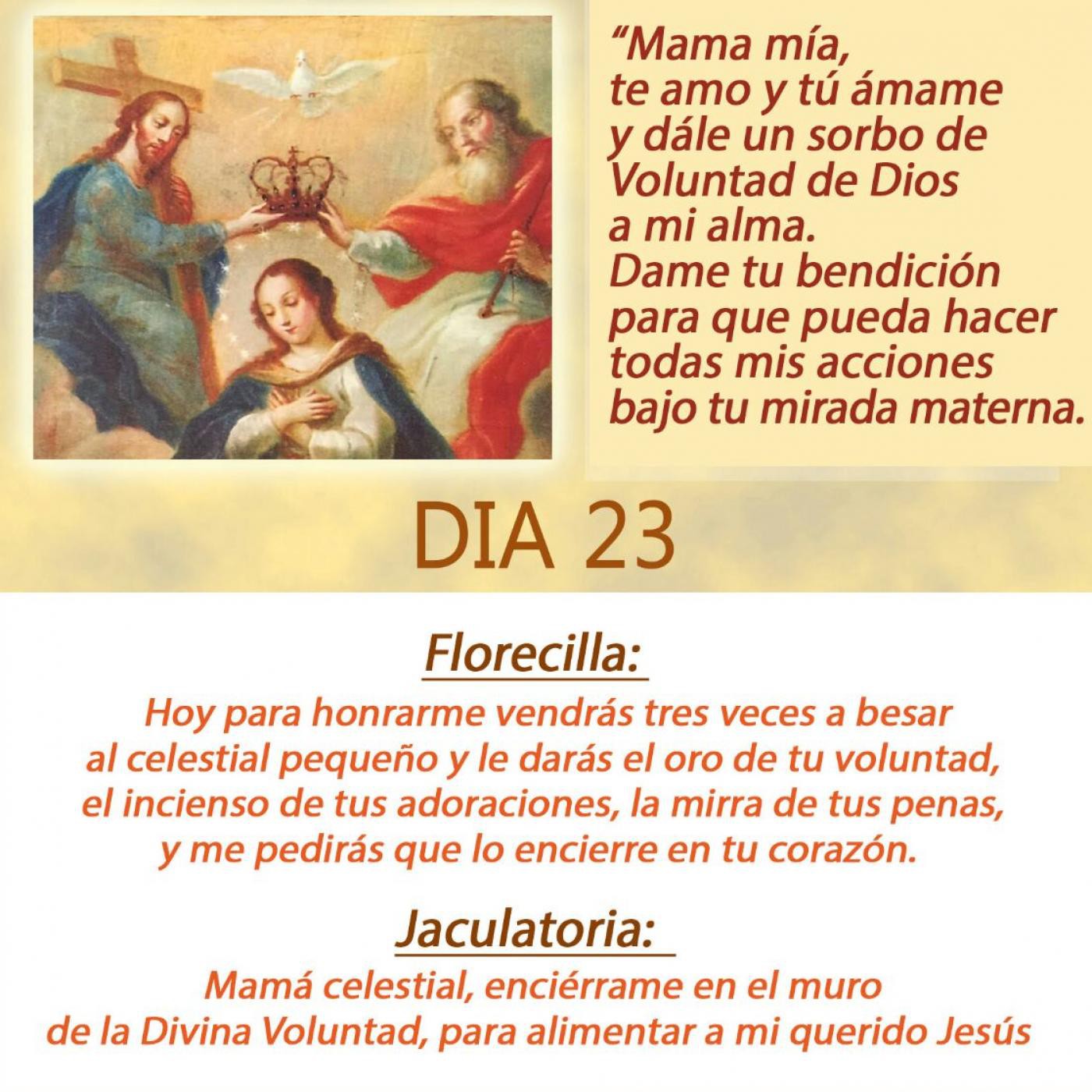 DIVINA VOLUNTAD CONSAGRACION A LA REINA DEL CIELO