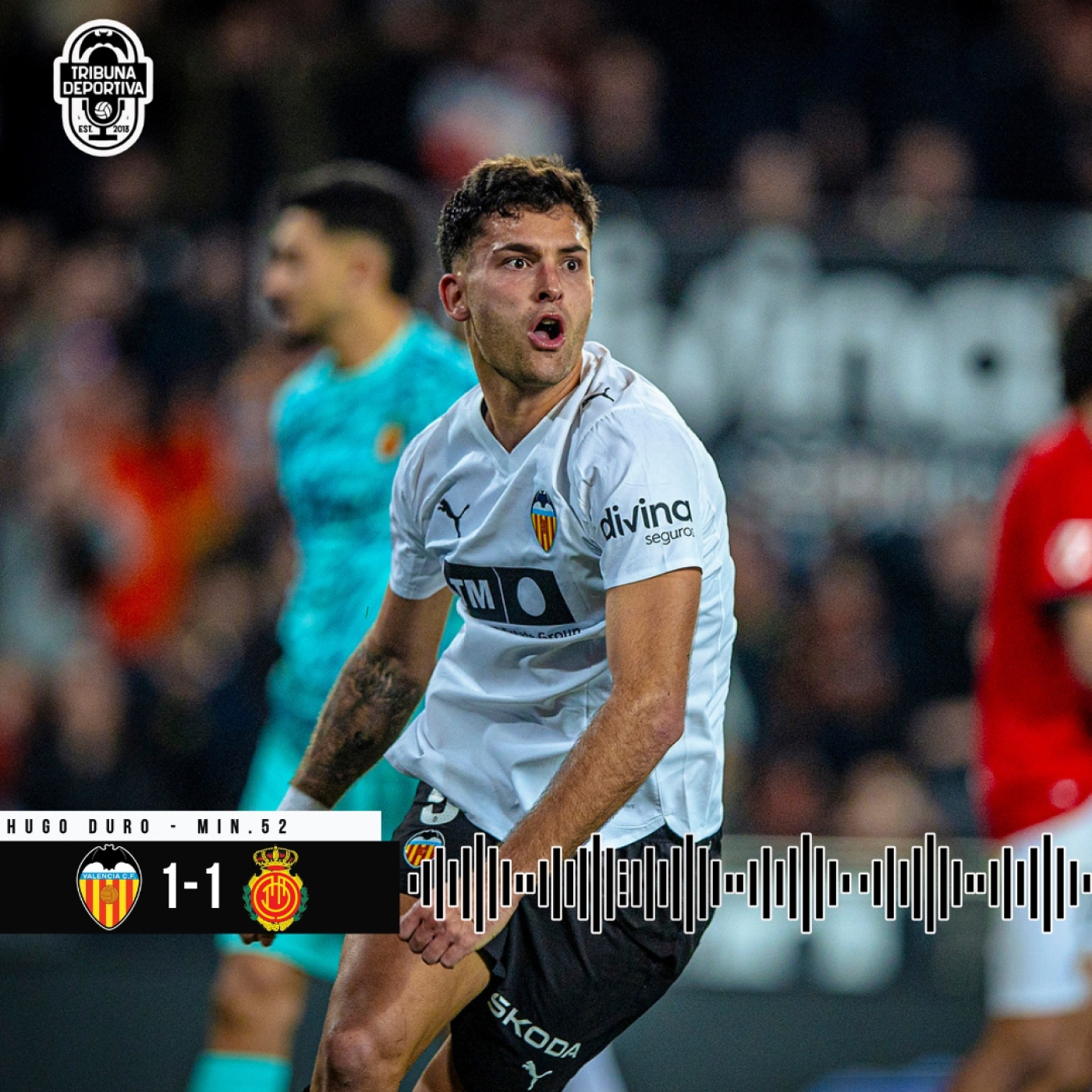 GOL | Hugo Duro Valencia CF 1 - 1 RCD Mallorca J17