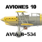 A10#57 AVIA B-534 Cazas en un Cielo Azul Oscuro