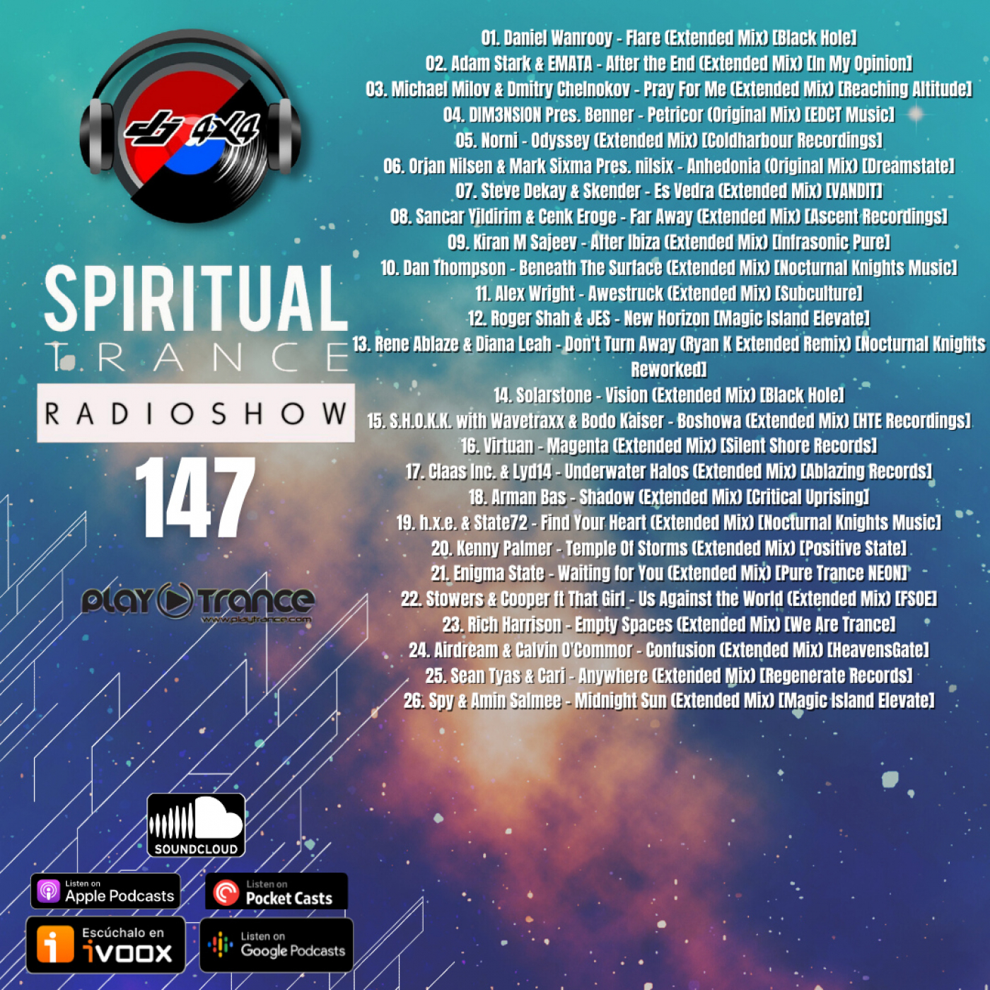 DJ 4x4 Pres. Spiritual Trance Radioshow 147 04-04-23 episode artwork