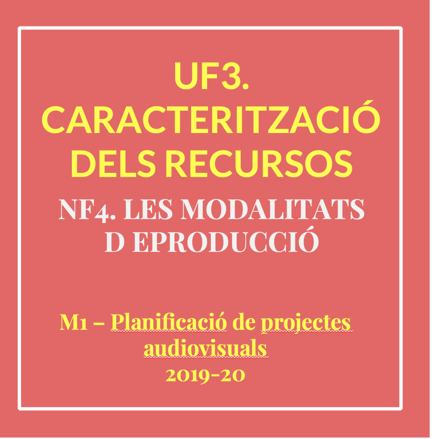 M1: Planificació de projectes audiovisuals