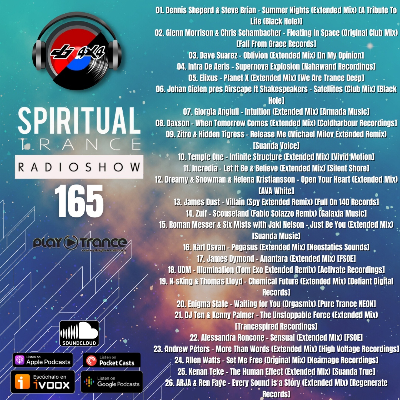 DJ 4x4 Pres. Spiritual Trance Radioshow 165 17-10-23 episode artwork