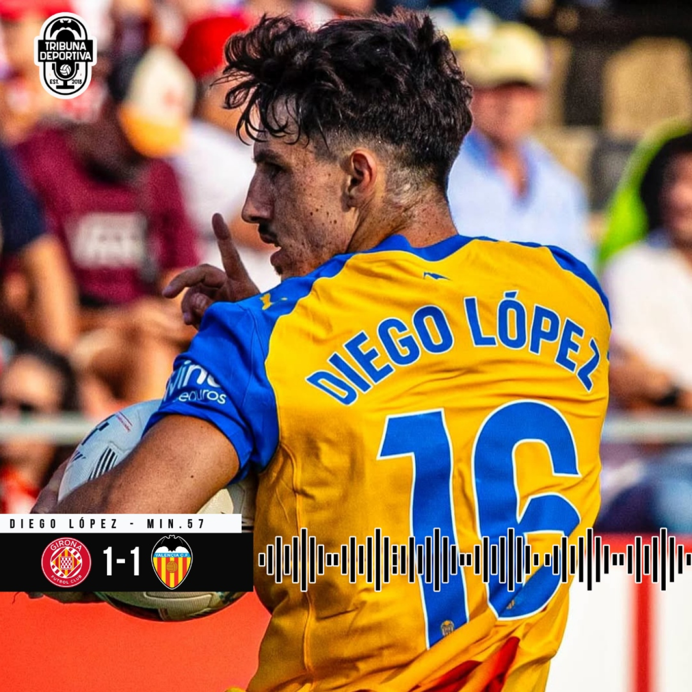 GOL | Diego López Girona FC 1 - 1 Valencia CF J8